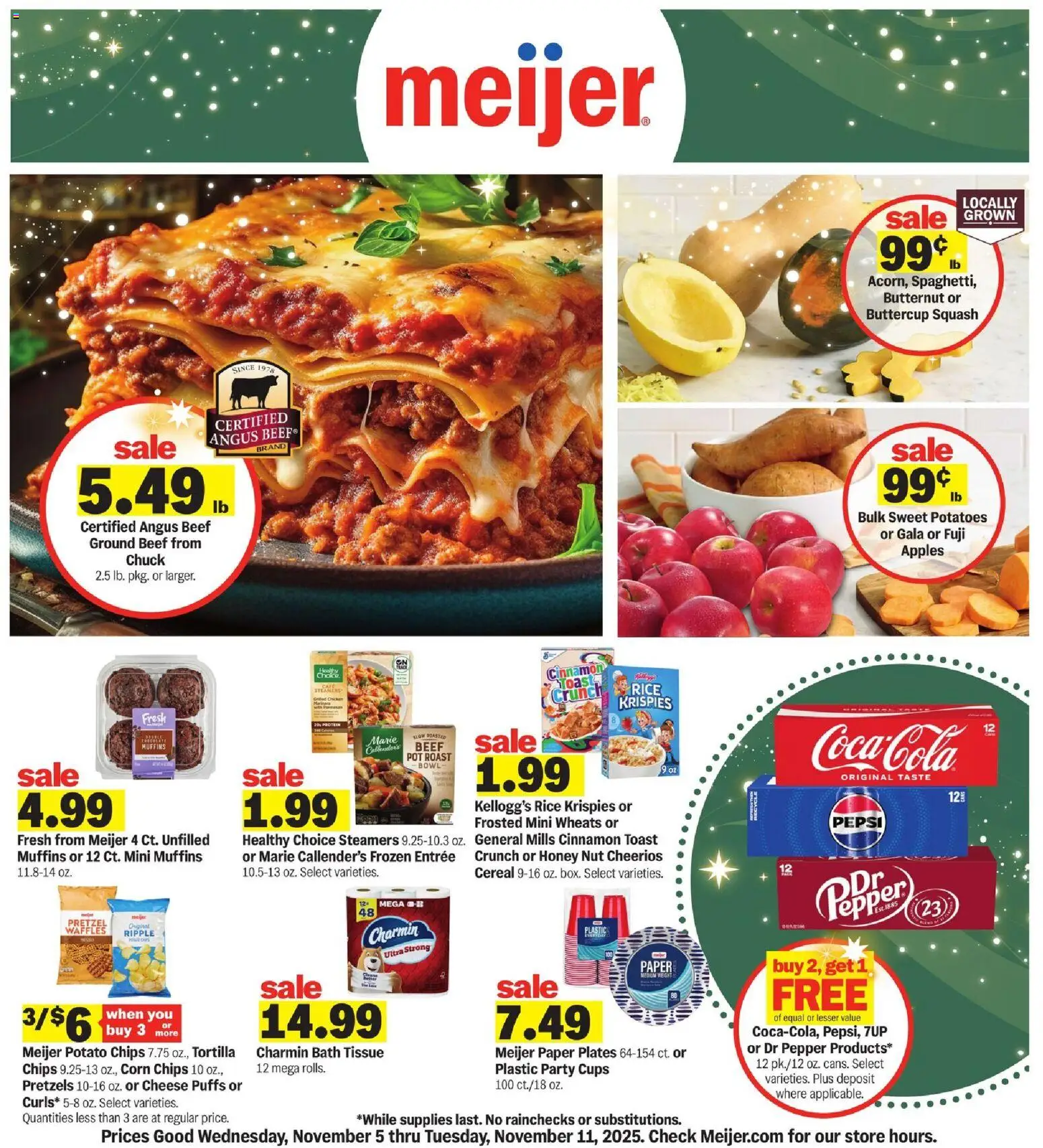 Meijer Weekly Ad - page 1- valid from 11/05/2025