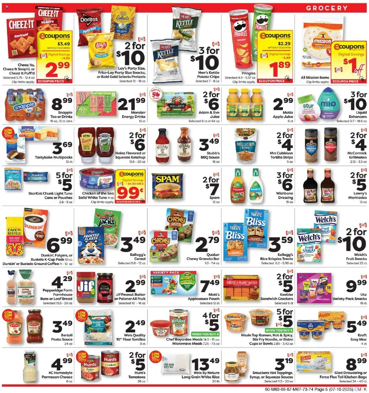 Weis Monthly Ad - MD - page 5- valid from 07/10/2025