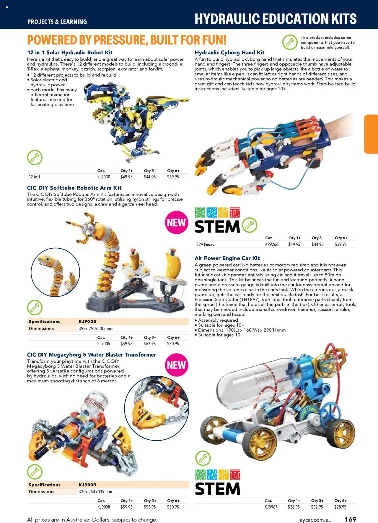 Jaycar Engineering & Scientific Catalogue 2025/2026  - page 169- valid from 09/07/2025