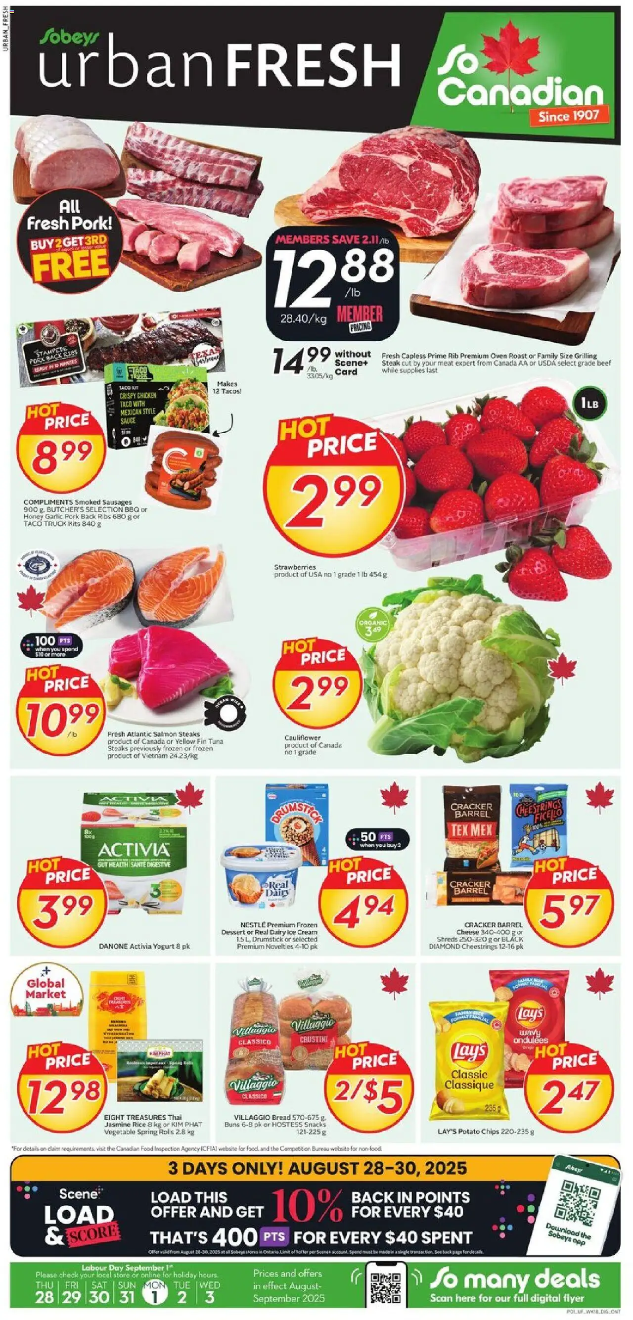 Sobeys - Weekly Flyer - Urban Fresh - page 1- valid from Aug 28, 2025