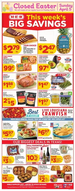 Preview H-E-B Weekly Ad valid from 04/01/2026
