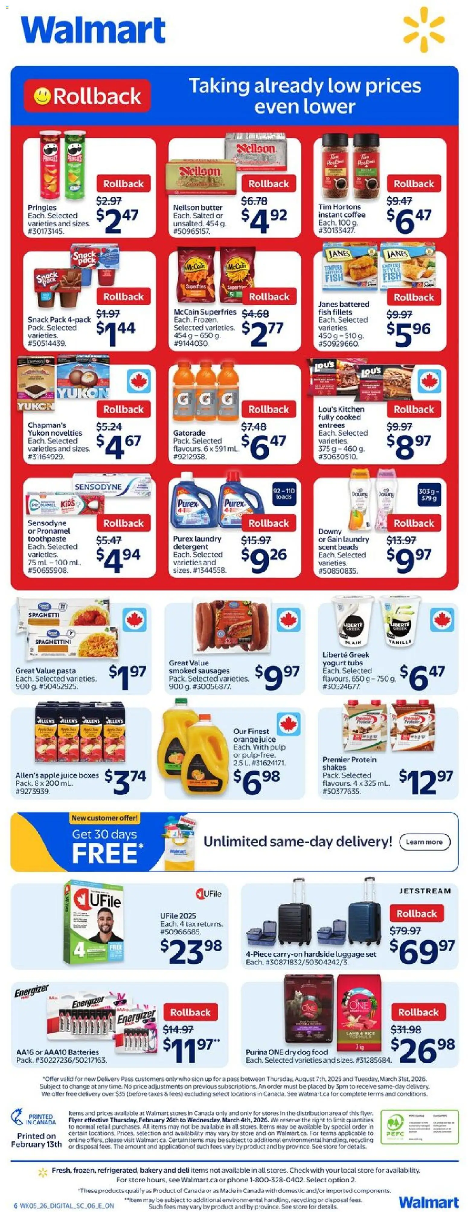 Walmart weekly flyer - page 2- valid from Feb 26, 2026