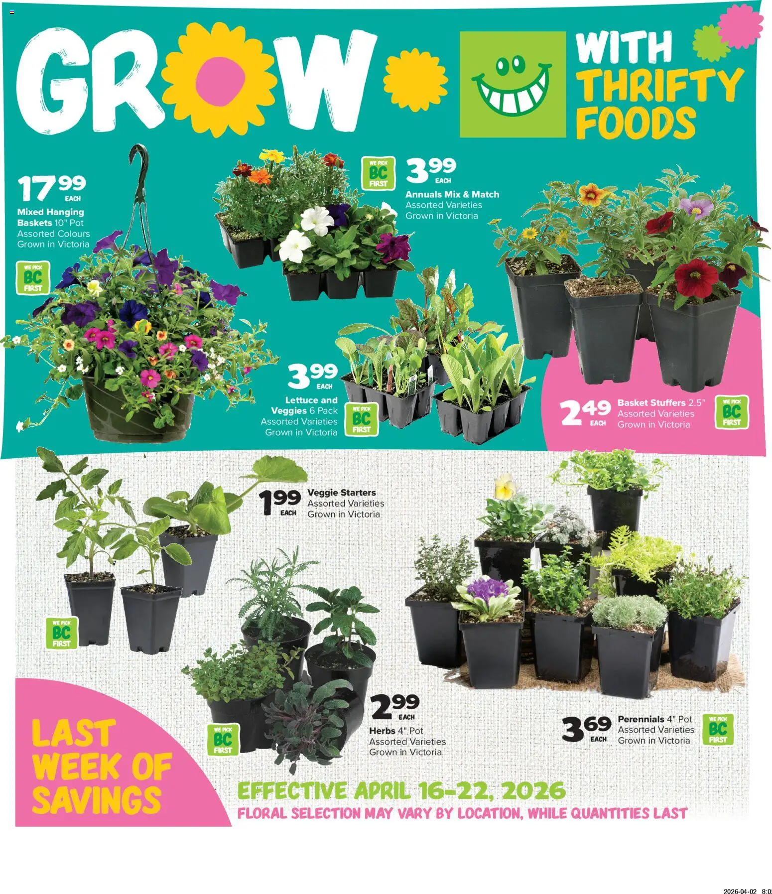Thrifty Foods weekly flyer / circulaire - page 16- valid from Apr 16, 2026