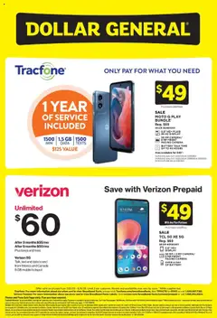 Preview Dollar General Wireless Deals valid from 07/20/2025
