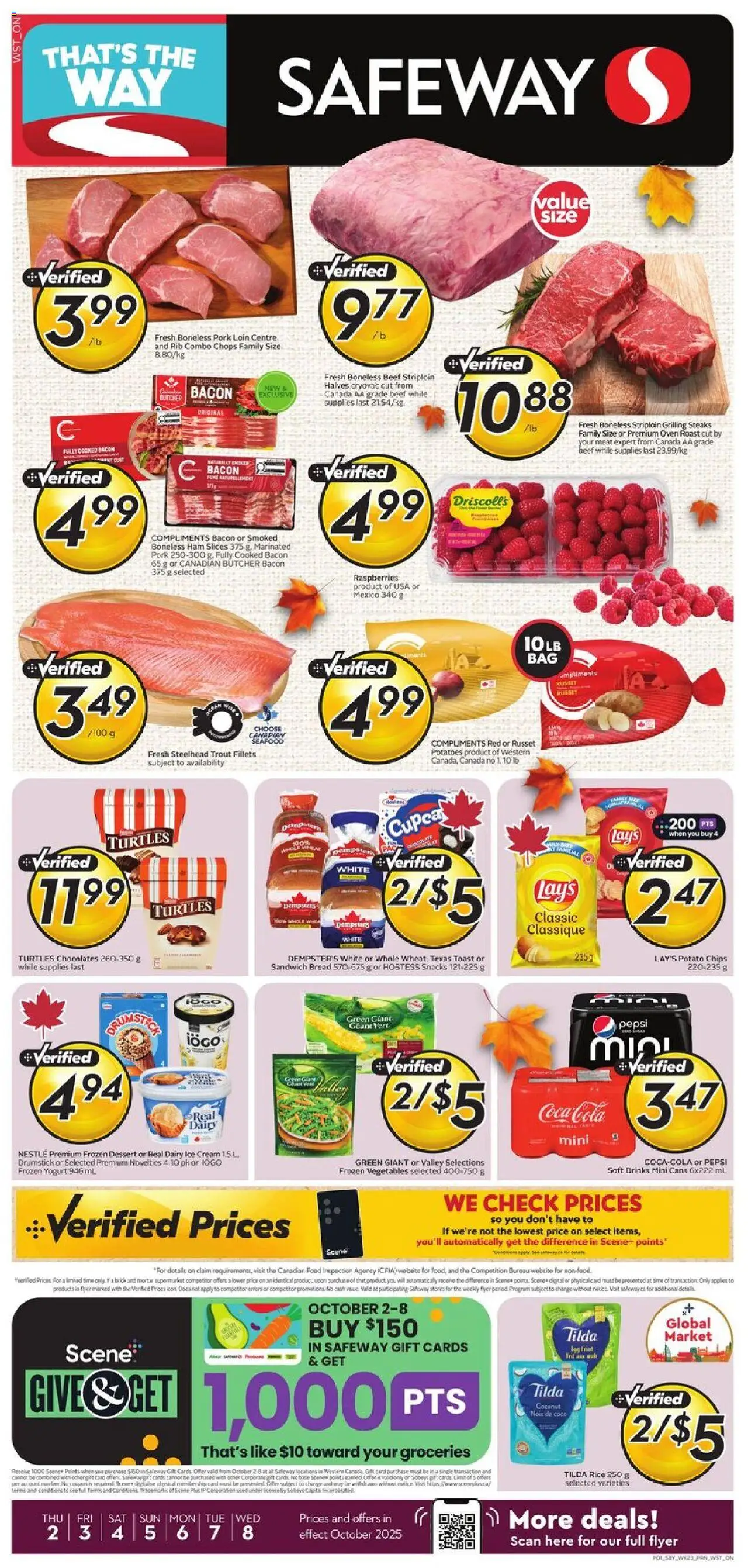 Safeway weekly flyer / circulaire - page 1- valid from Oct 2, 2025