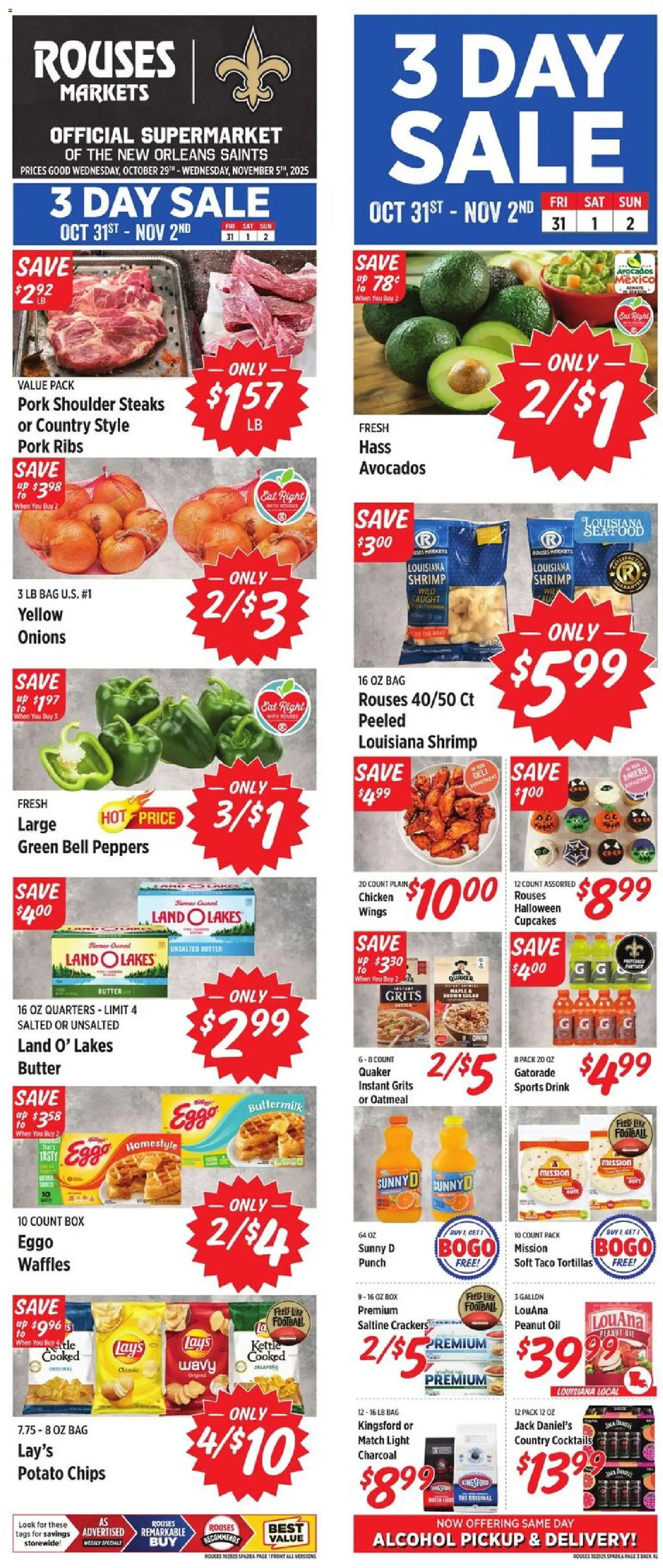 Rouses Weekly Ad - AL - page 1- valid from 10/29/2025
