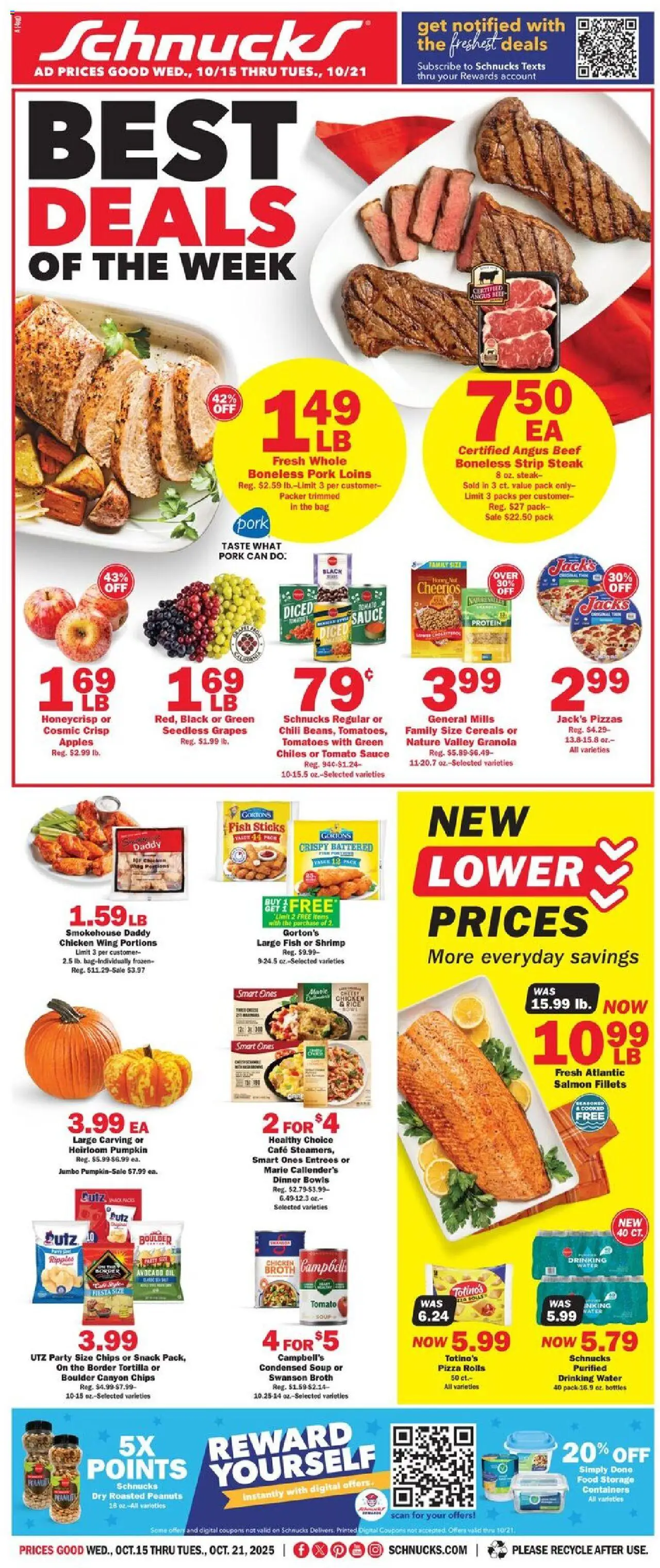 Schnucks Weekly Print Ad - IL - page 1- valid from 10/15/2025