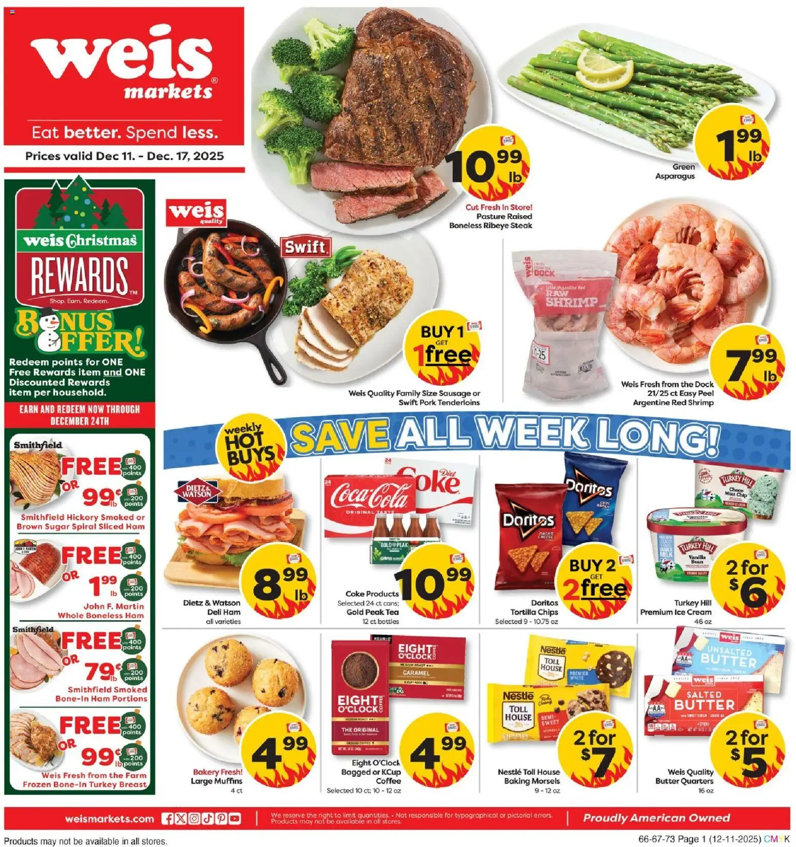 Weis Weekly Circular - VA - page 1- valid from 12/11/2025