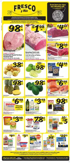 Preview Fresco y Más Weekly Ad valid from 12/17/2025