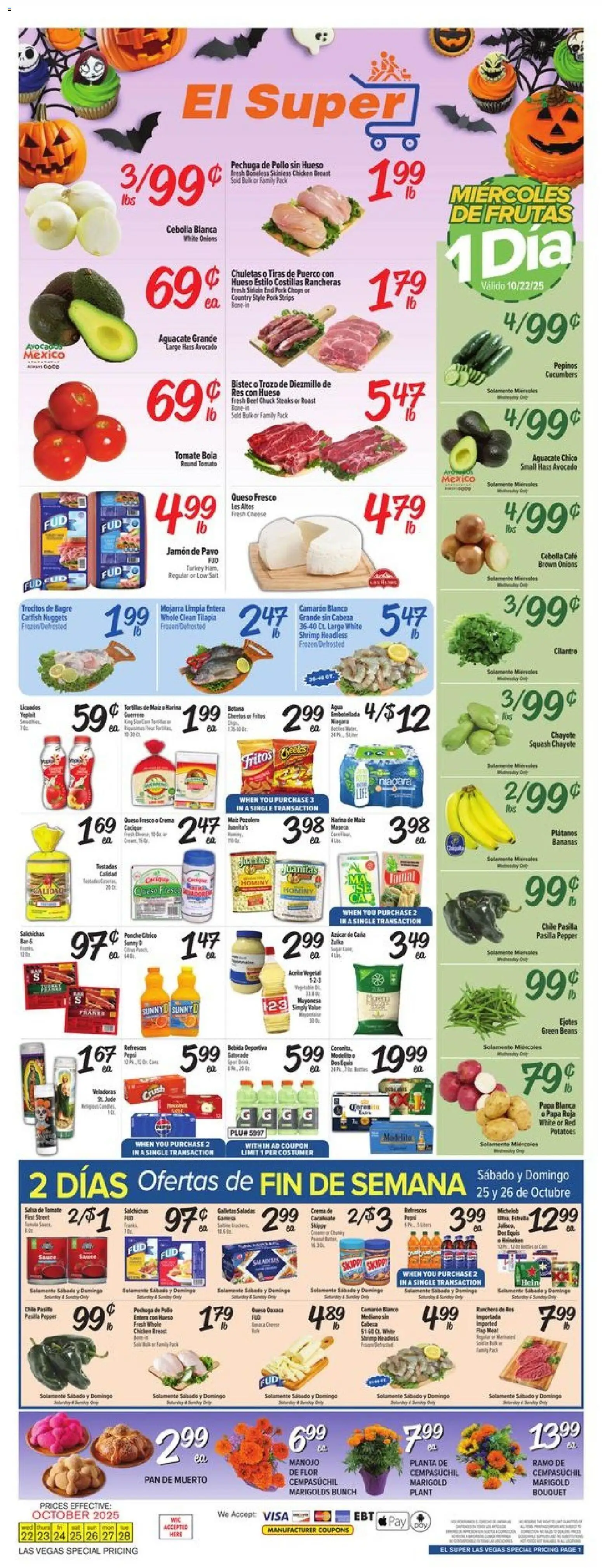 El Super Weekly Ad - NV - page 1- valid from 10/22/2025
