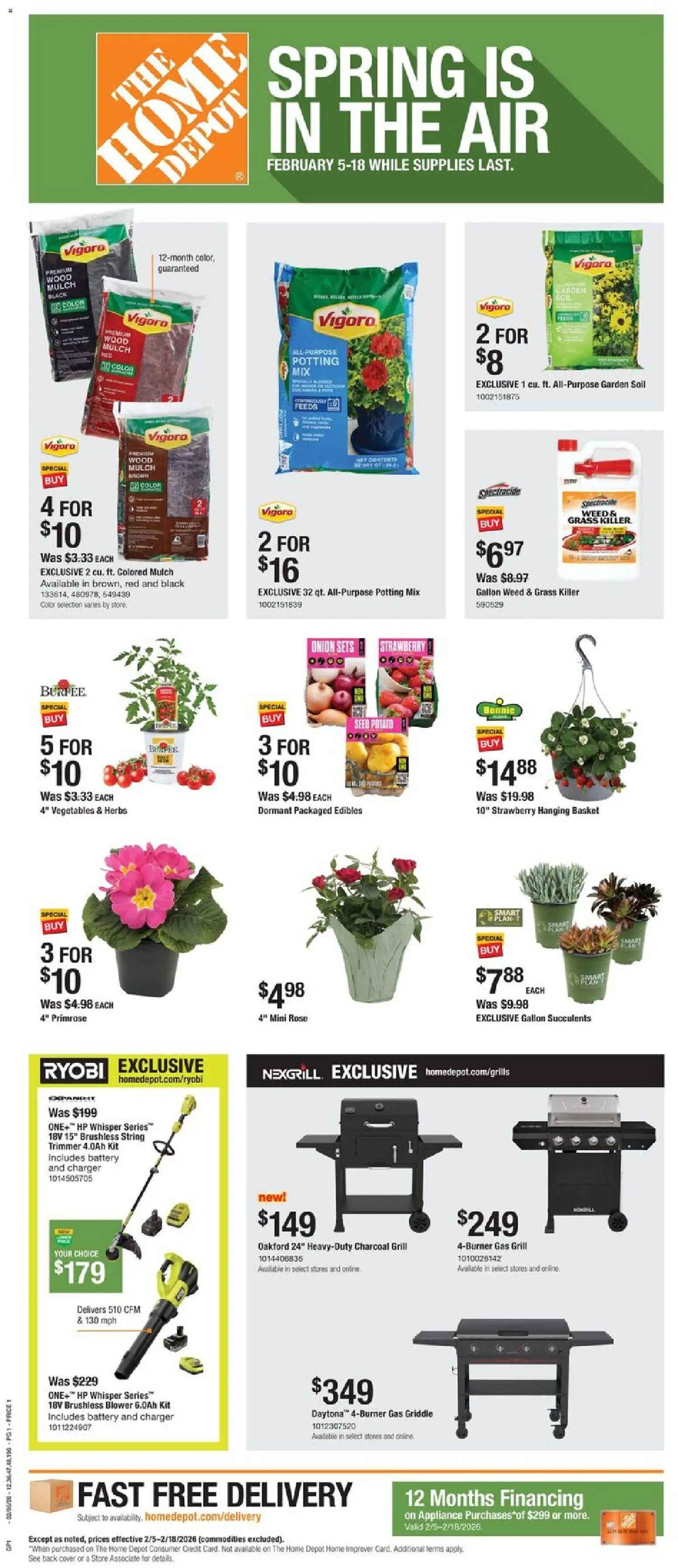 Home Depot Ad - page 1- valid from 02/05/2026