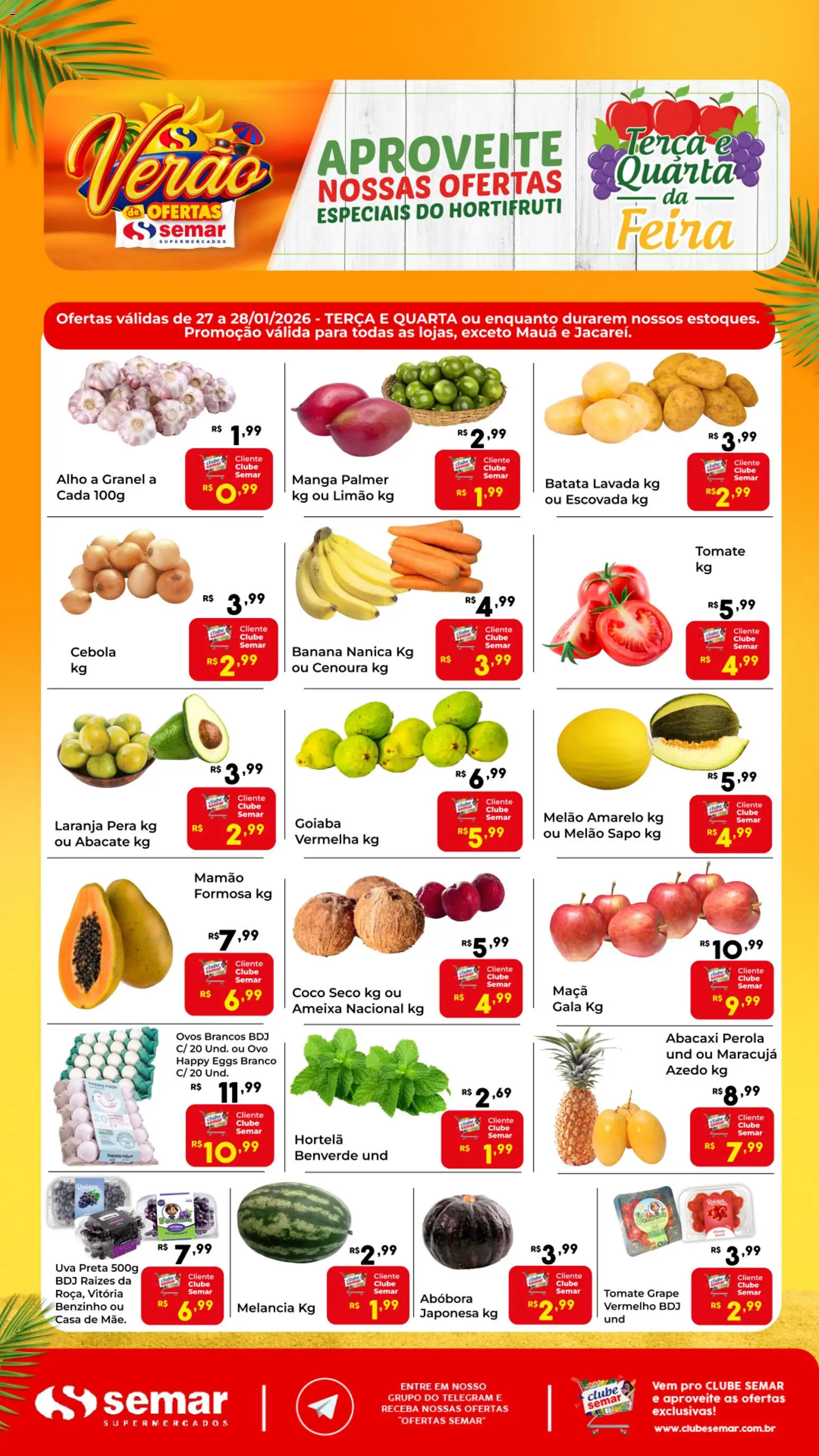 Semar Supermercado - Ofertas Terça e Quarta da Feira - página 1- válido a partir de 27/01/2026
