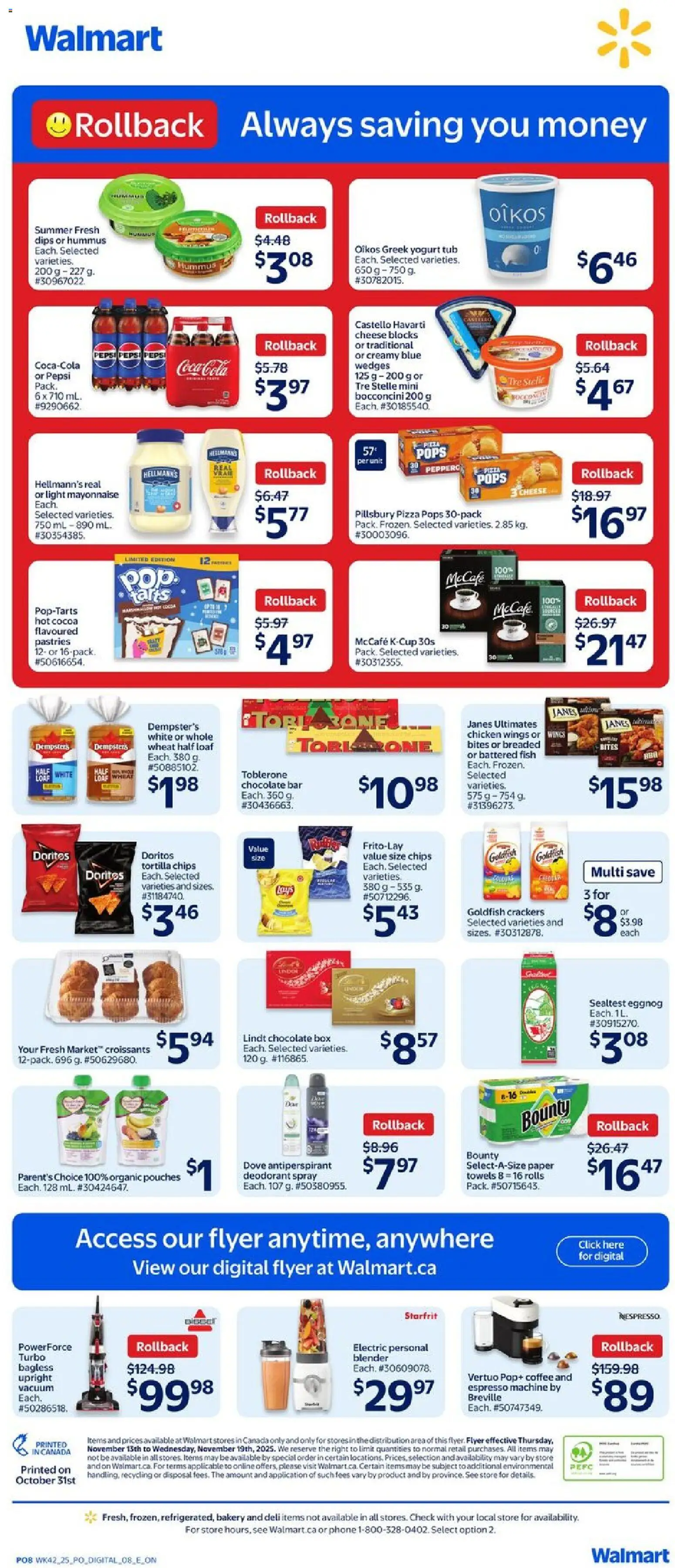 Walmart weekly flyer - page 2- valid from Nov 13, 2025