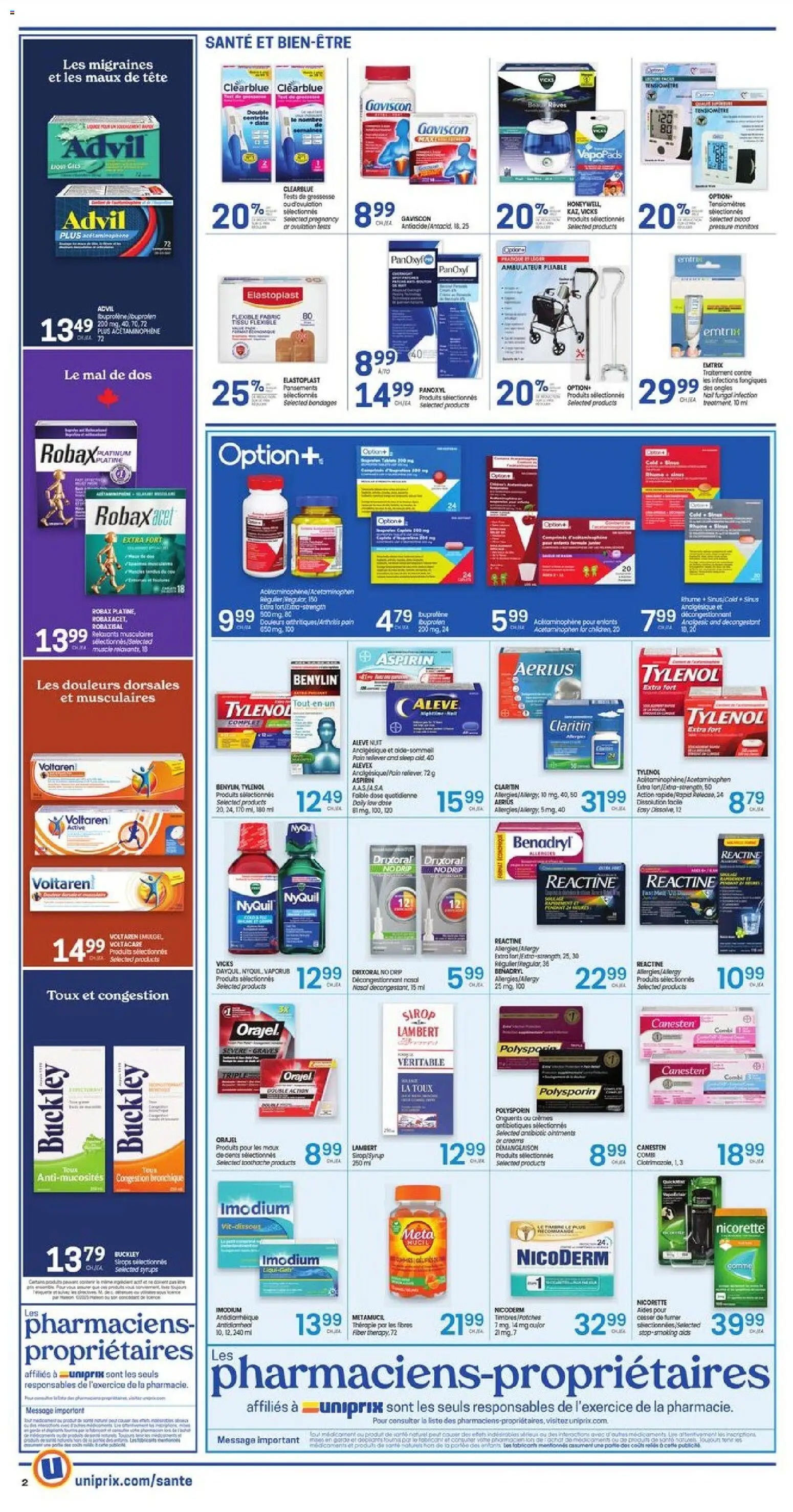 Uniprix weekly flyer / circulaire - page 4- valid from Feb 26, 2026