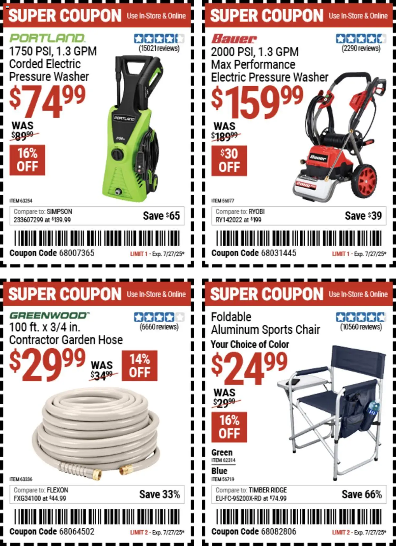 Harbor Freight Weekly Ad - page 10- valid from 07/14/2025