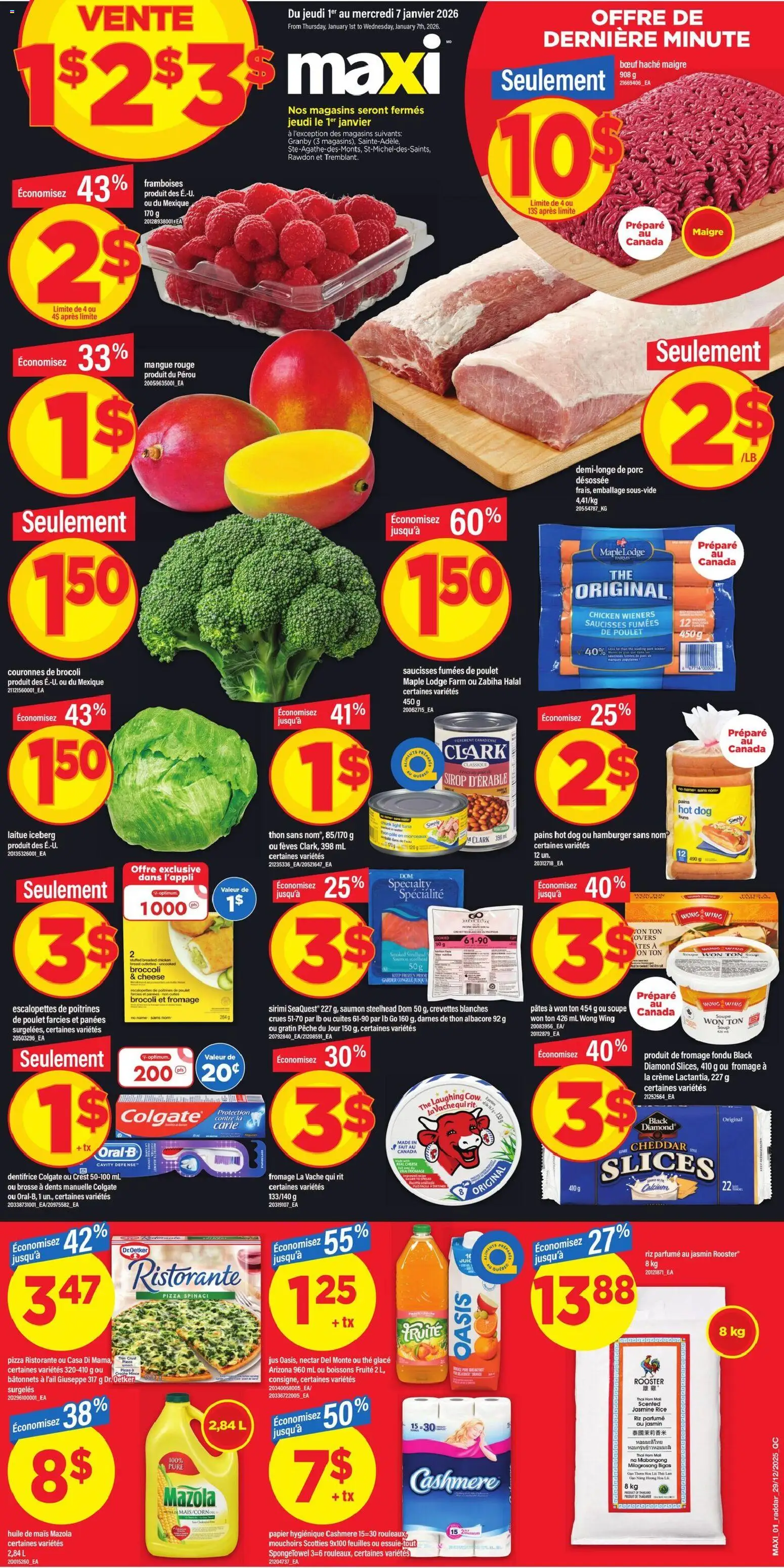 Maxi weekly flyer / circulaire - page 1- valid from Jan 1, 2026