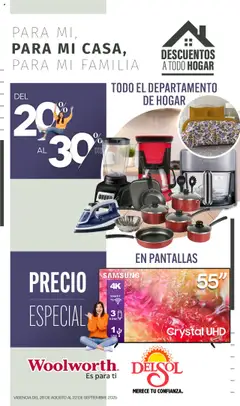 Del Sol y Woolworth - Catálogo - Para mi casa válido desde 28/08/2025