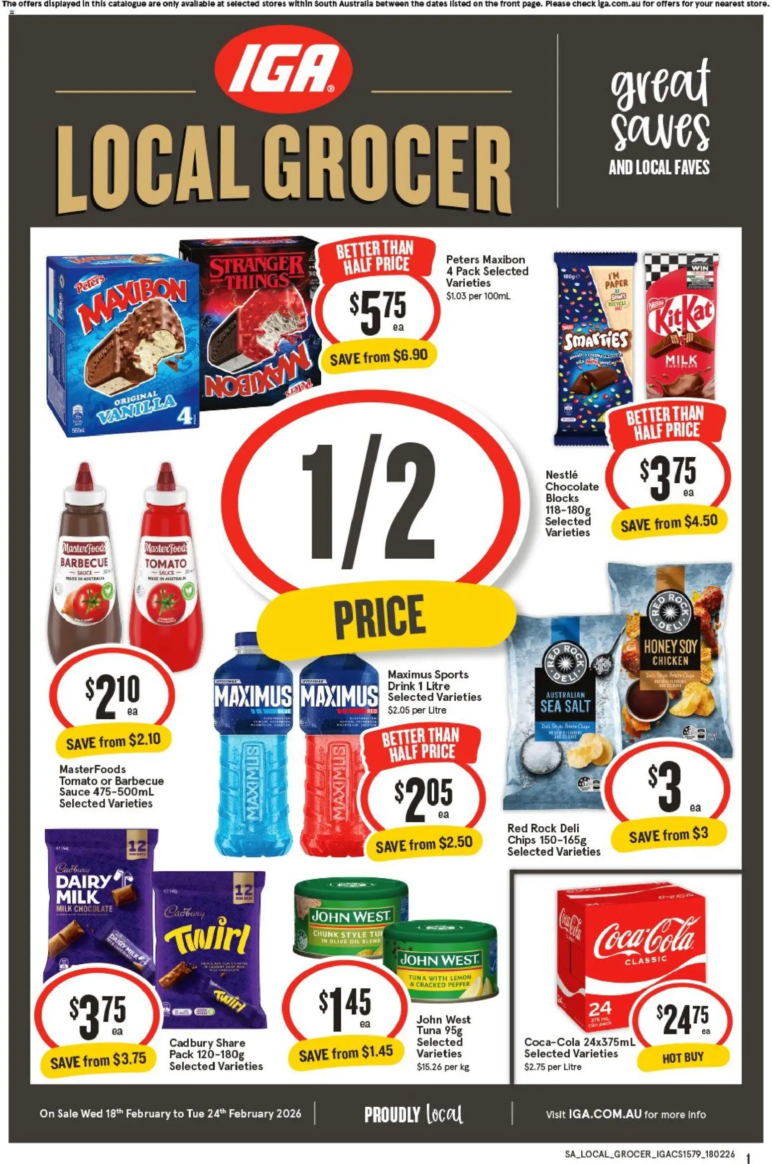 IGA Local Grocer SA - page 1- valid from 18/02/2026