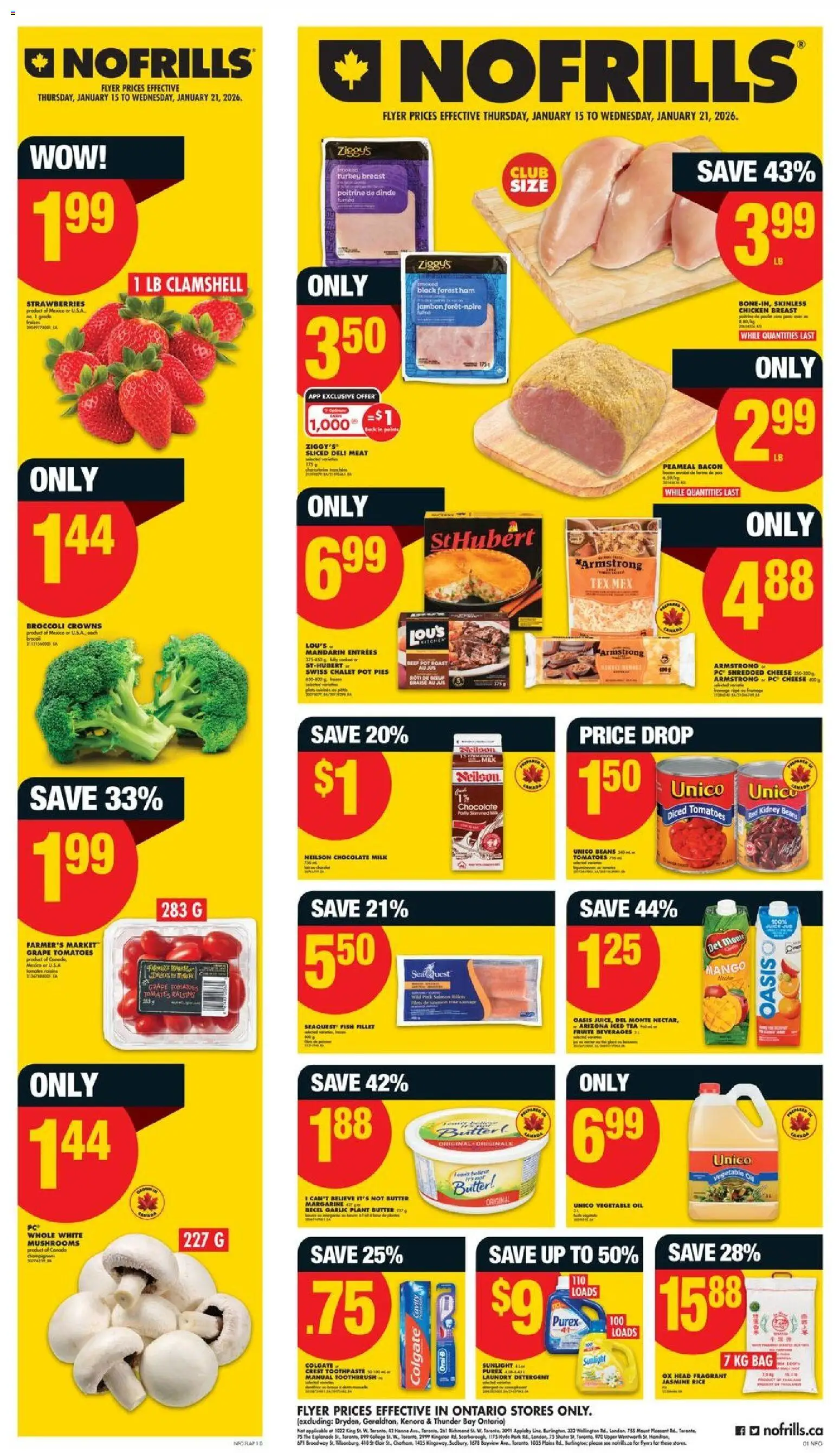 No Frills weekly flyer / circulaire - page 1- valid from Jan 15, 2026