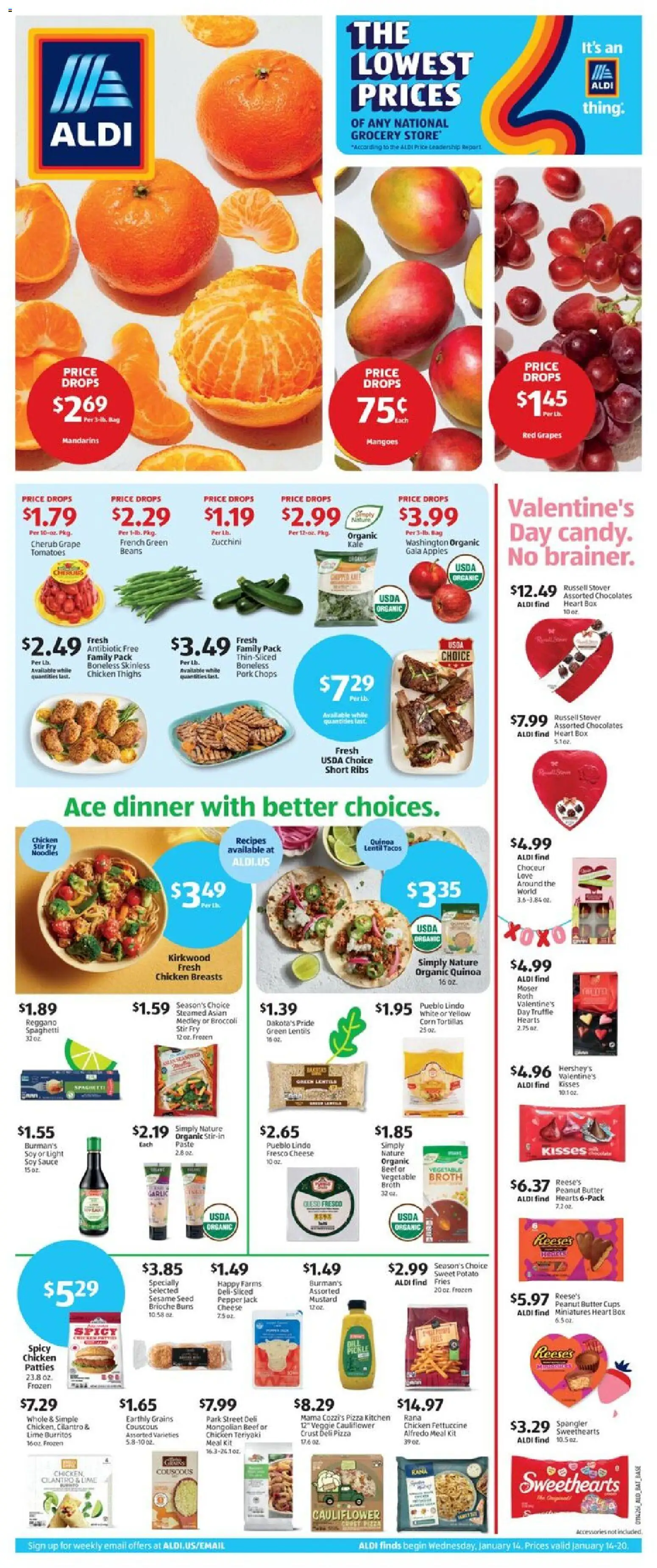 Aldi Weekly Ad - page 1- valid from 01/14/2026