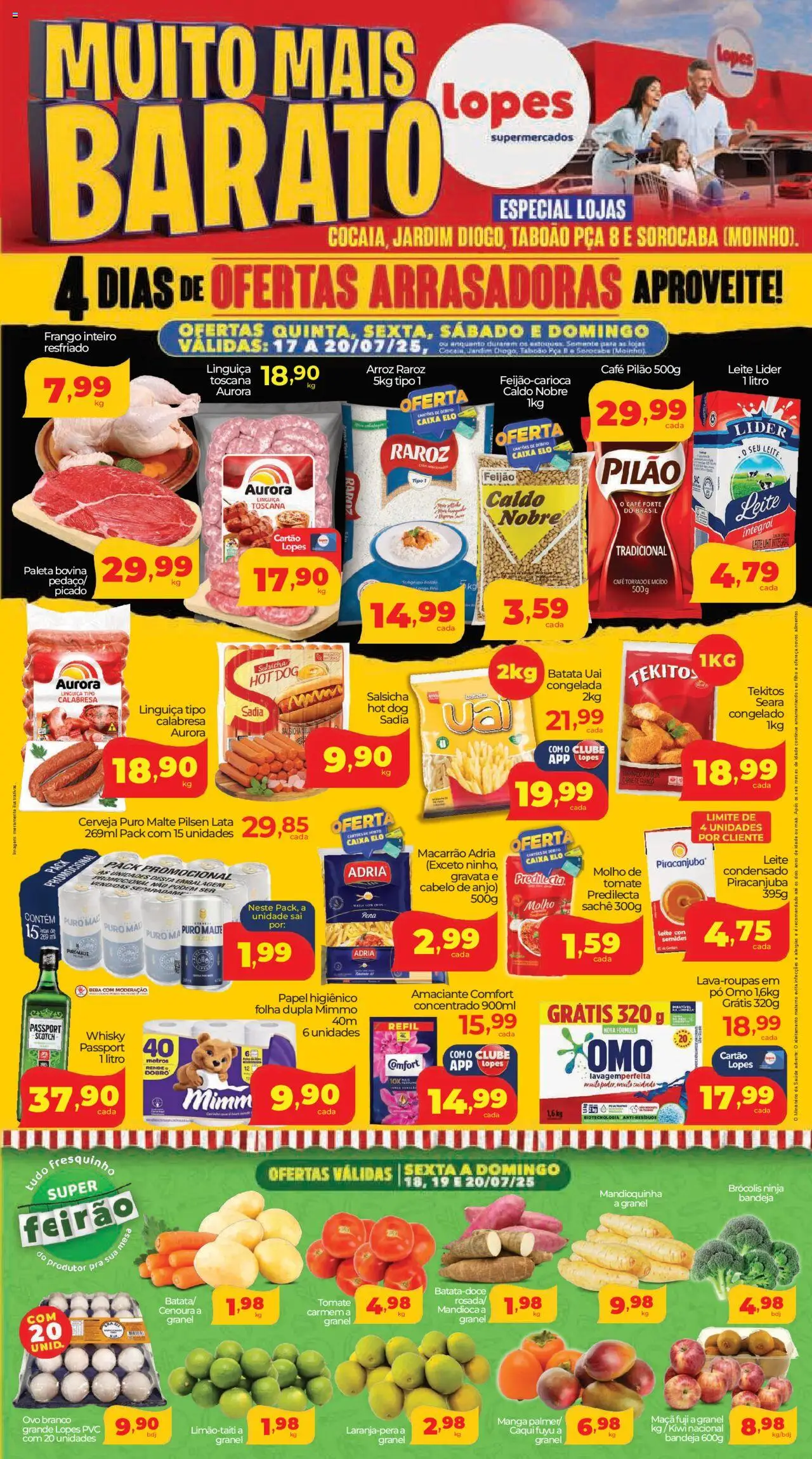 Lopes Supermercados - Ofertas da semana - página 1- válido a partir de 17/07/2025
