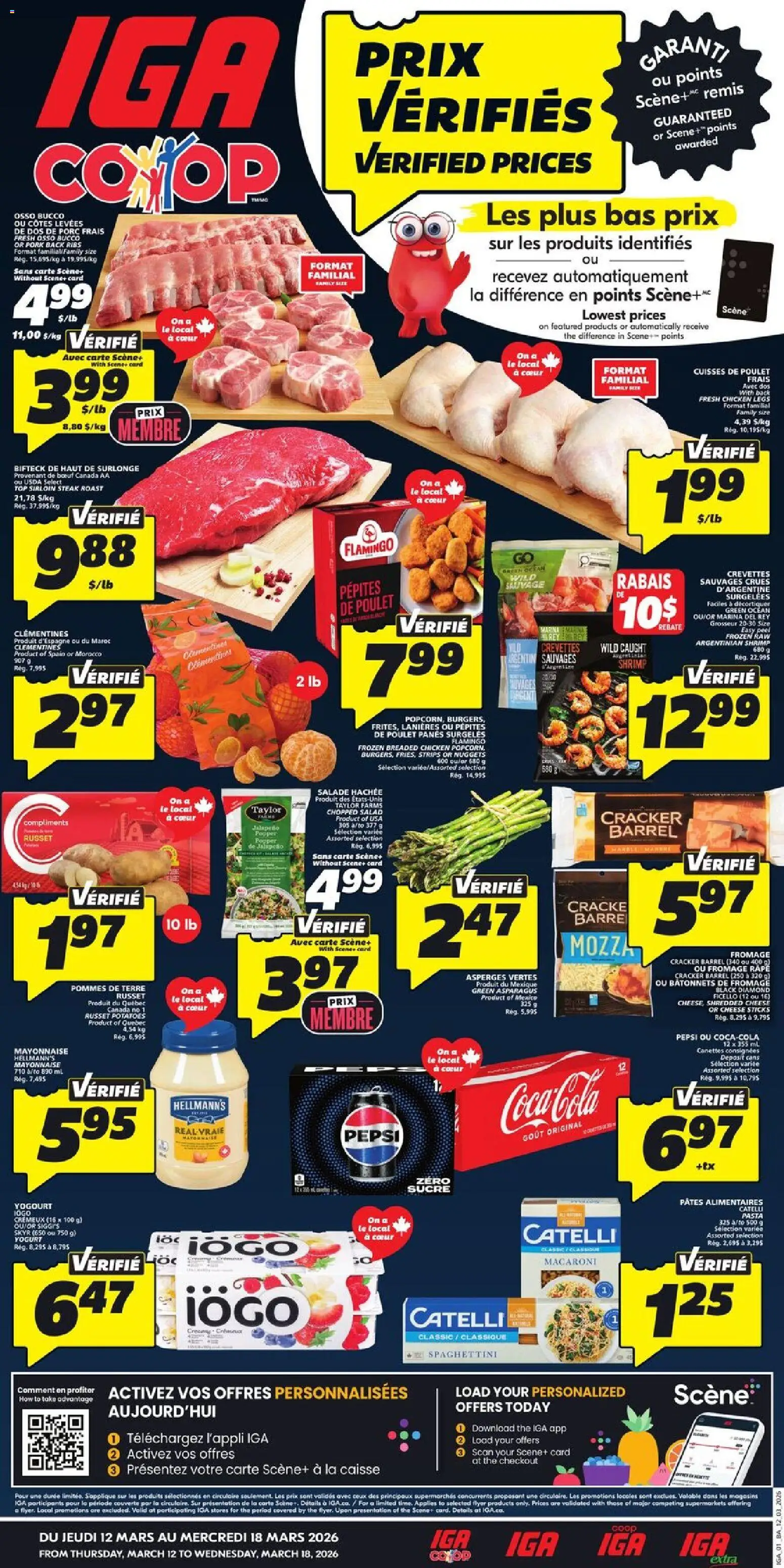 IGA weekly flyer / circulaire - page 1- valid from Mar 12, 2026
