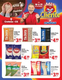 Pré-visualização Mateus - Ofertas Especial Arroz, Feijão e Farinha válida a partir de 18/09/2025