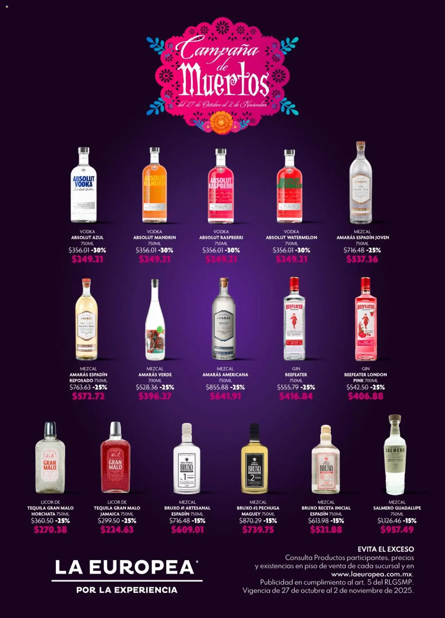 La Europea catálogo Campaña de Muertos - página 1- válido desde 27/10/2025