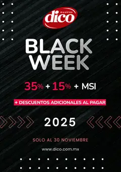 Muebles Dico Black Friday válido desde 26/11/2025