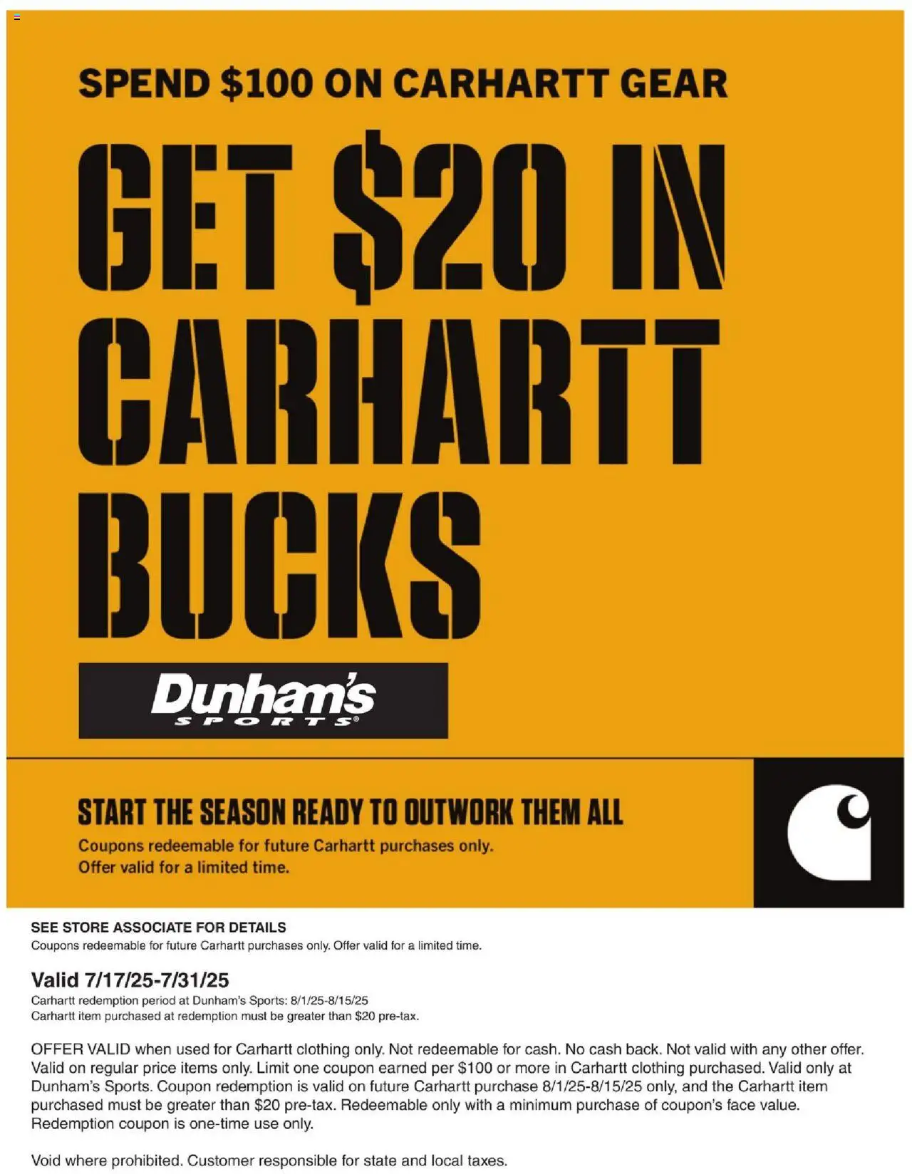 Dunham's Sports Weekly Ad - page 9- valid from 07/19/2025
