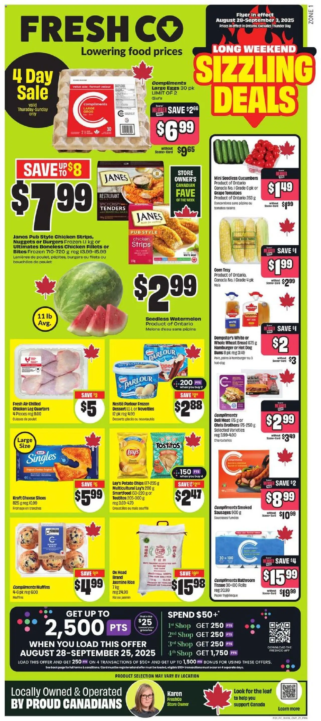 FreshCo weekly flyer / circulaire - page 1- valid from Aug 28, 2025