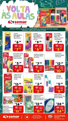 Pré-visualização Semar Supermercado - Ofertas Voltas às Aulas II válida a partir de 09/01/2026