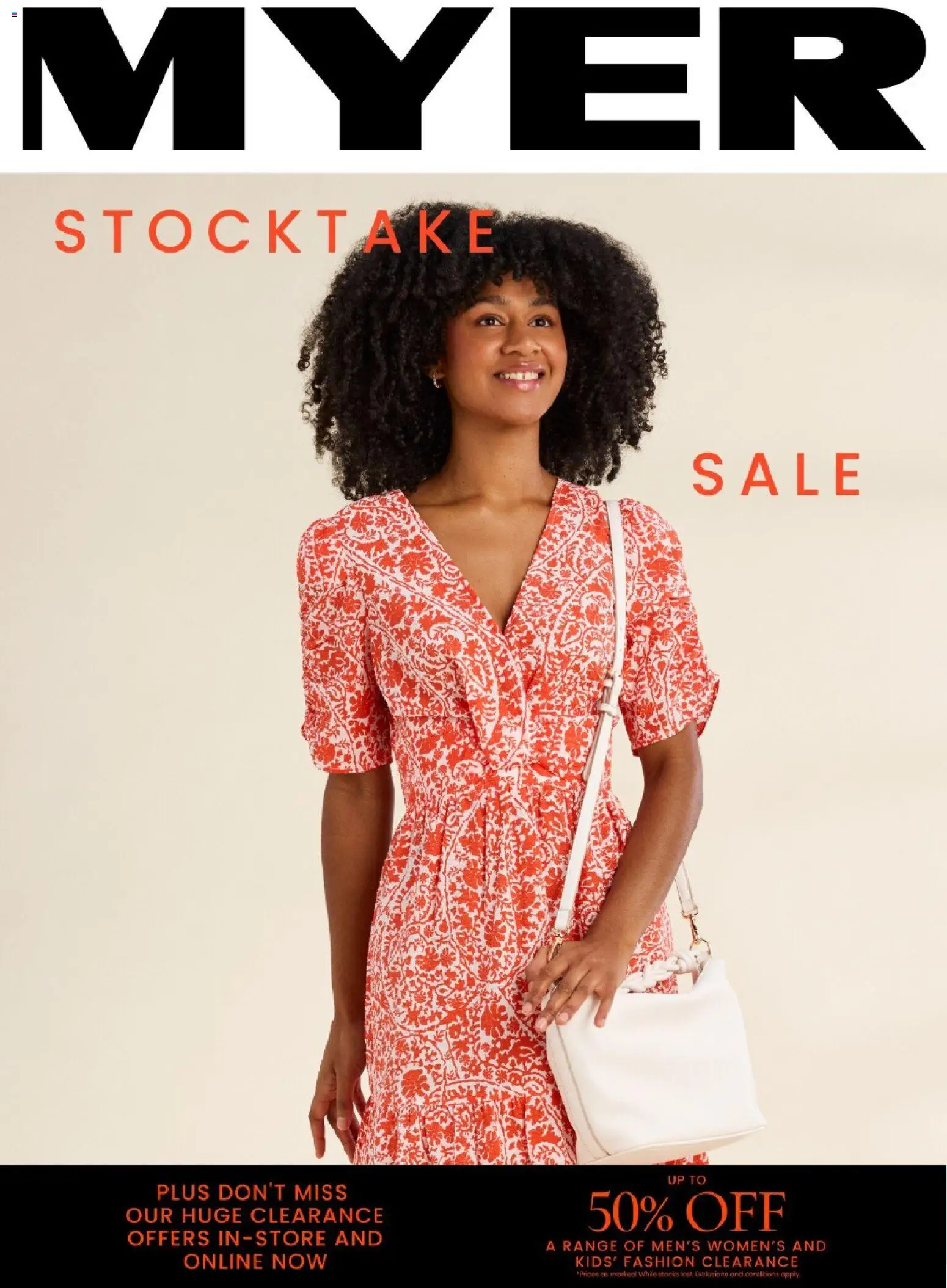 Myer - Stocktake Sale - page 1- valid from 05/01/2026