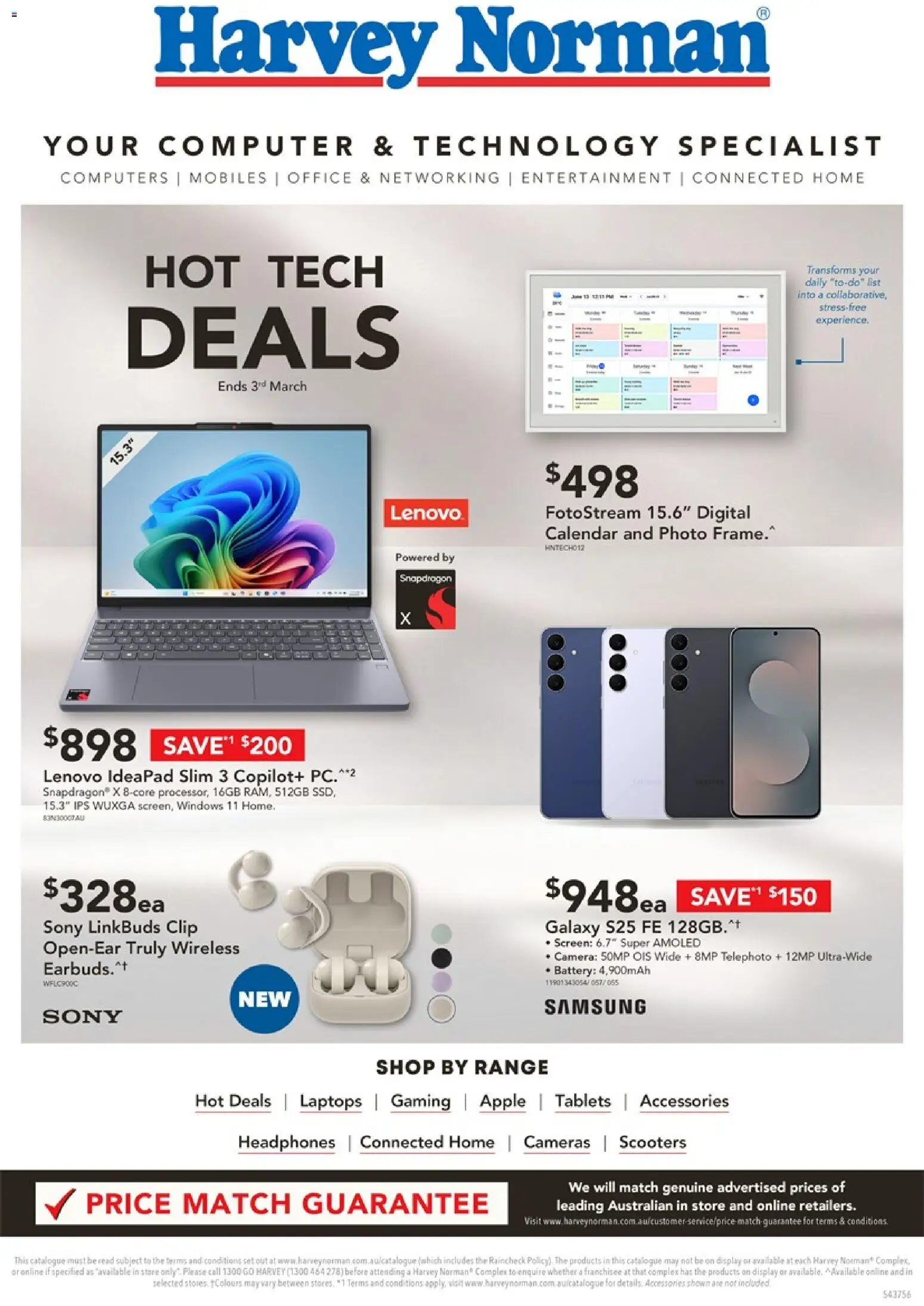 Harvey Norman Computers Hot Tech Deals - page 1- valid from 19/02/2026