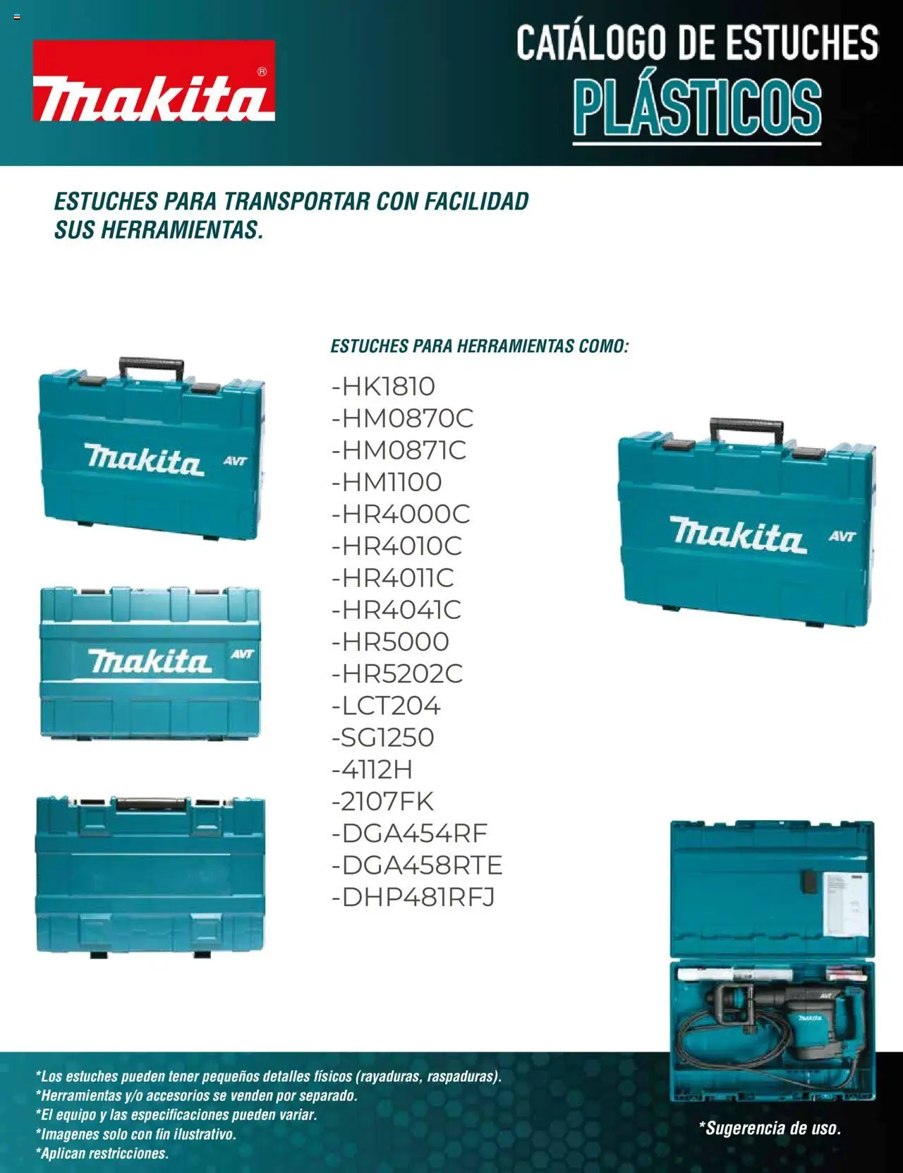 Makita - Catálogos De Estuches Plásticos - página 4- válido desde 06/06/2022