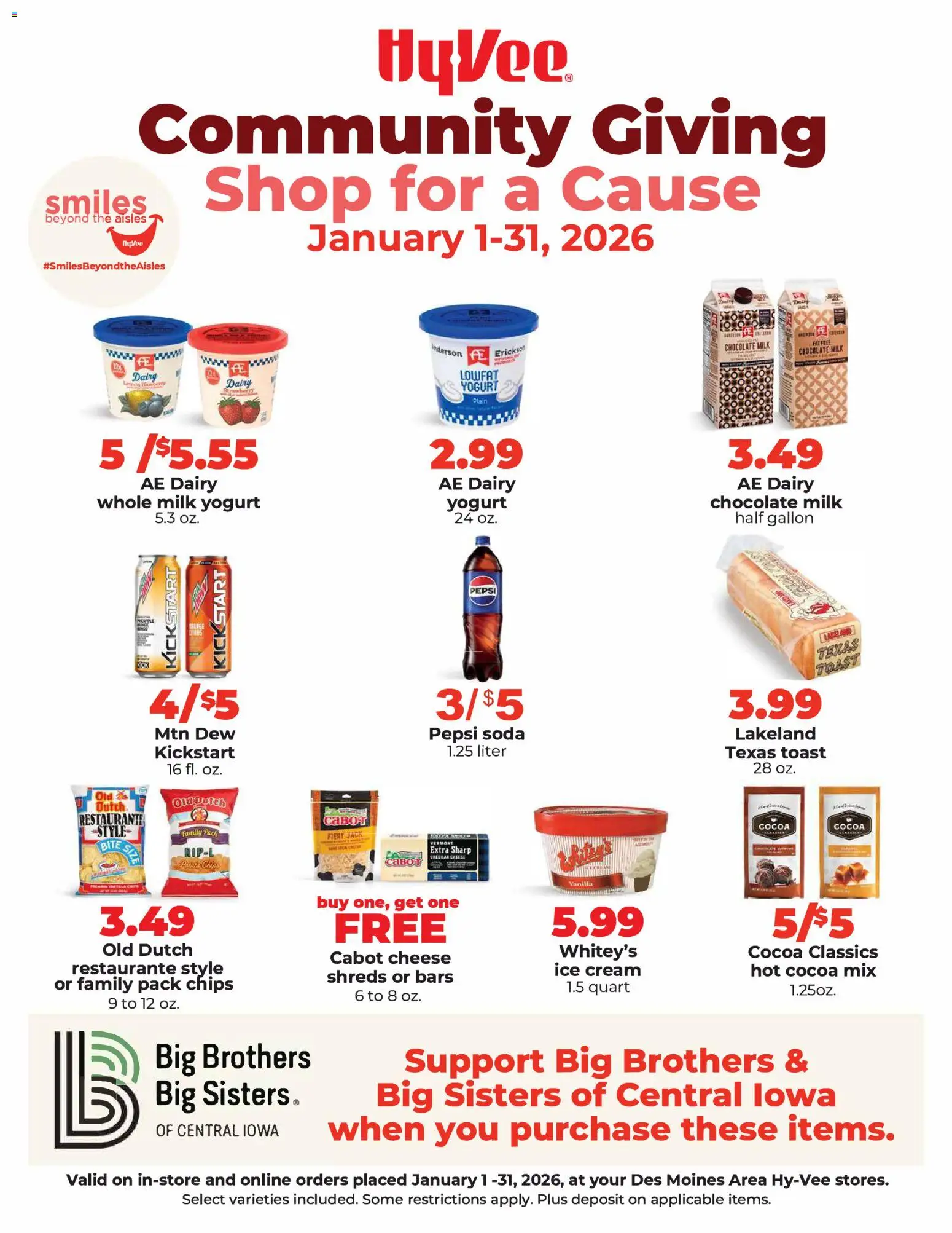 HyVee Community Giving  - page 1- valid from 01/01/2026