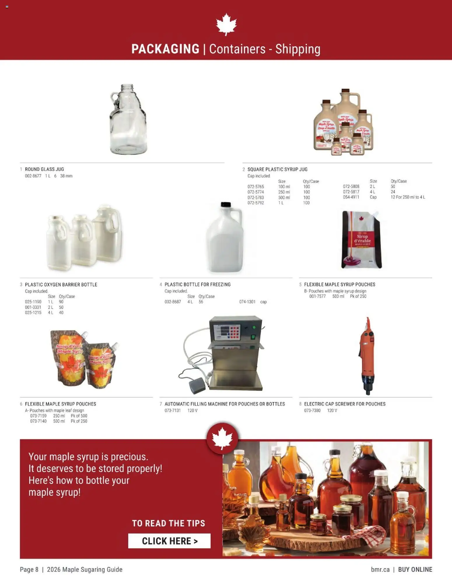 BMR - Agrizone Maple Sugaring Guide - page 8- valid from Jan 1, 2026