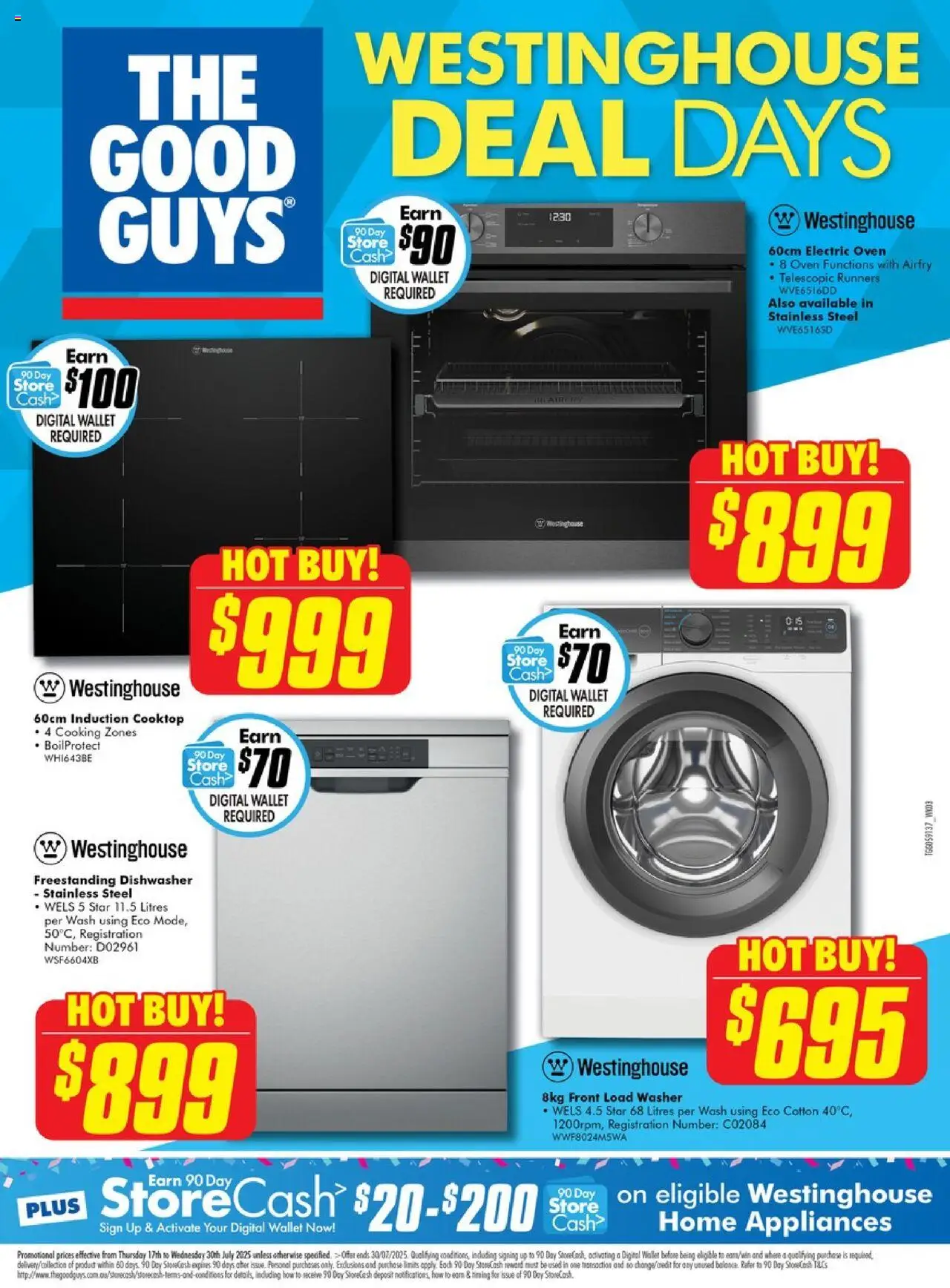 The Good Guys Westinghouse Deal Days - page 1- valid from 16/07/2025