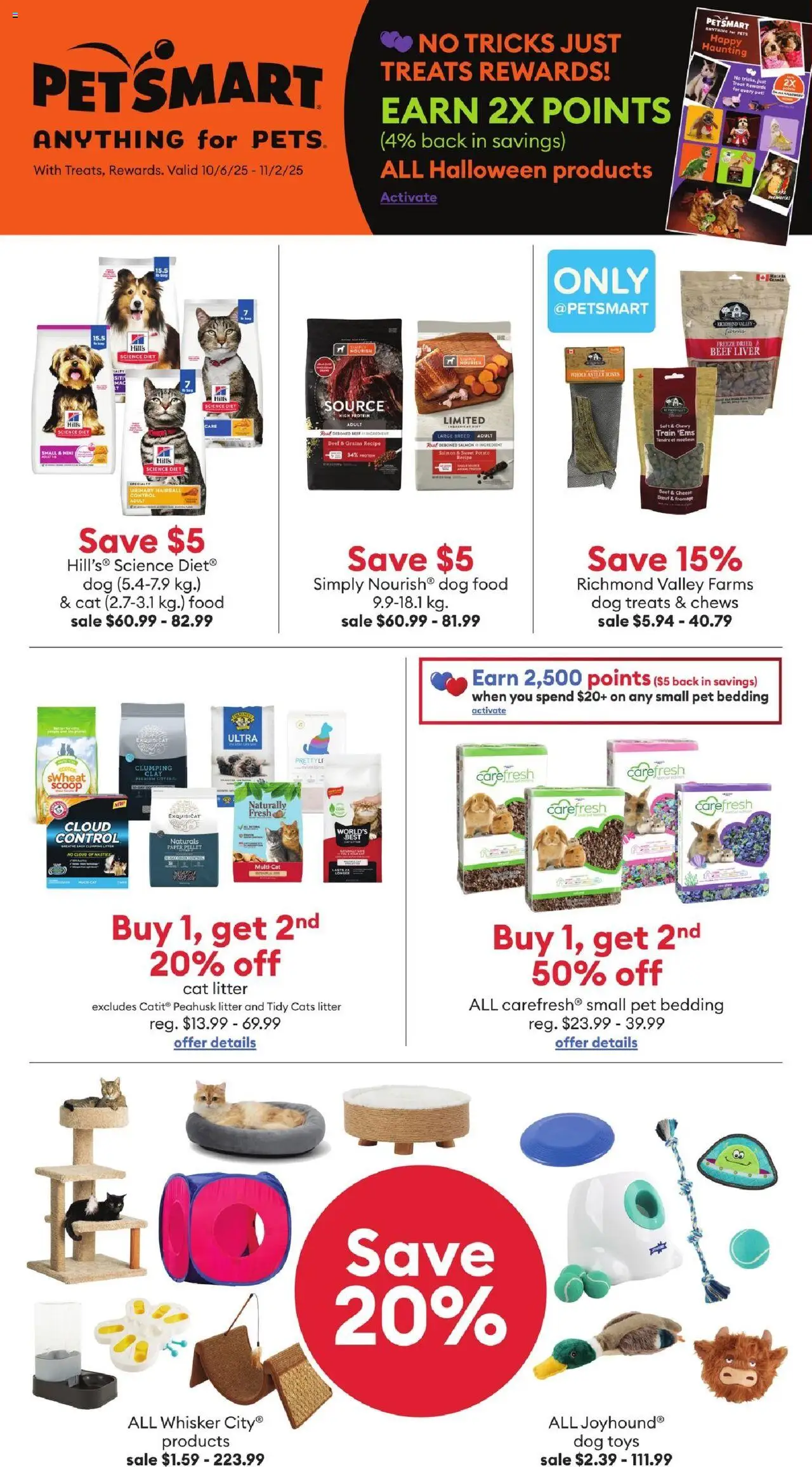 Petsmart - Monthly Flyer - page 1- valid from Oct 6, 2025