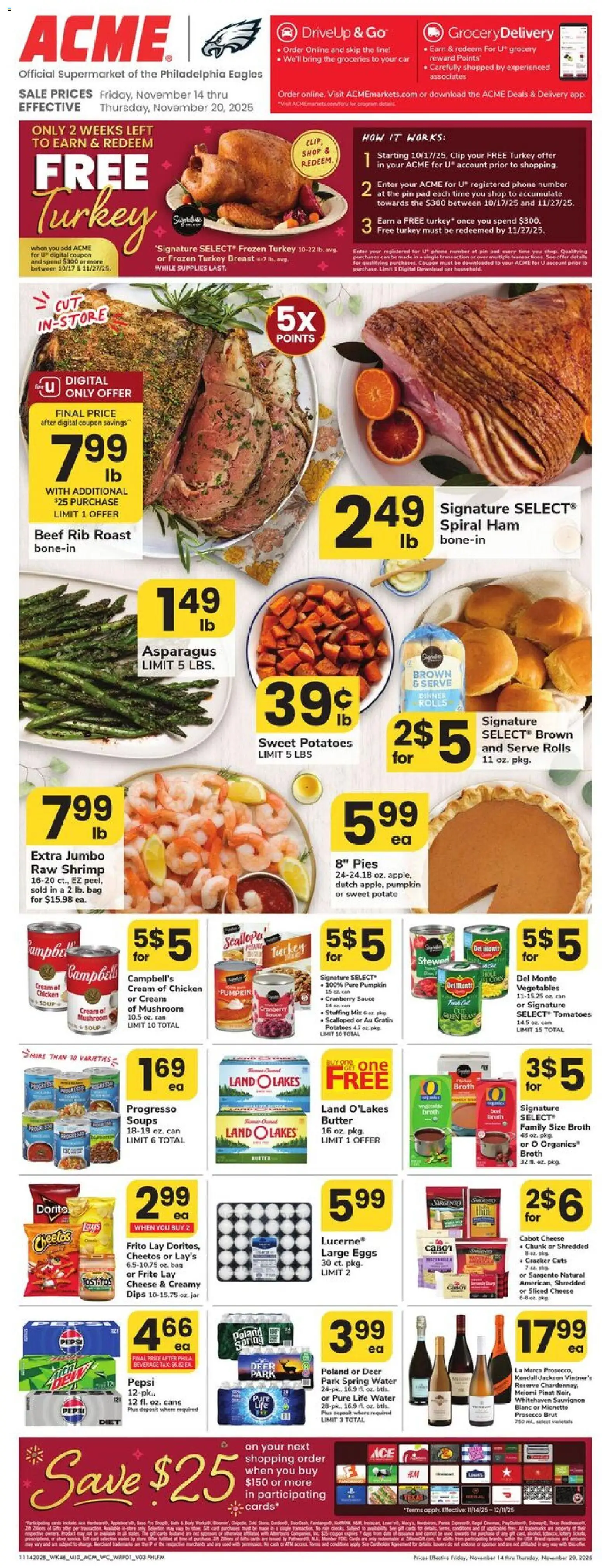 Acme Weekly Ad - page 1- valid from 11/14/2025