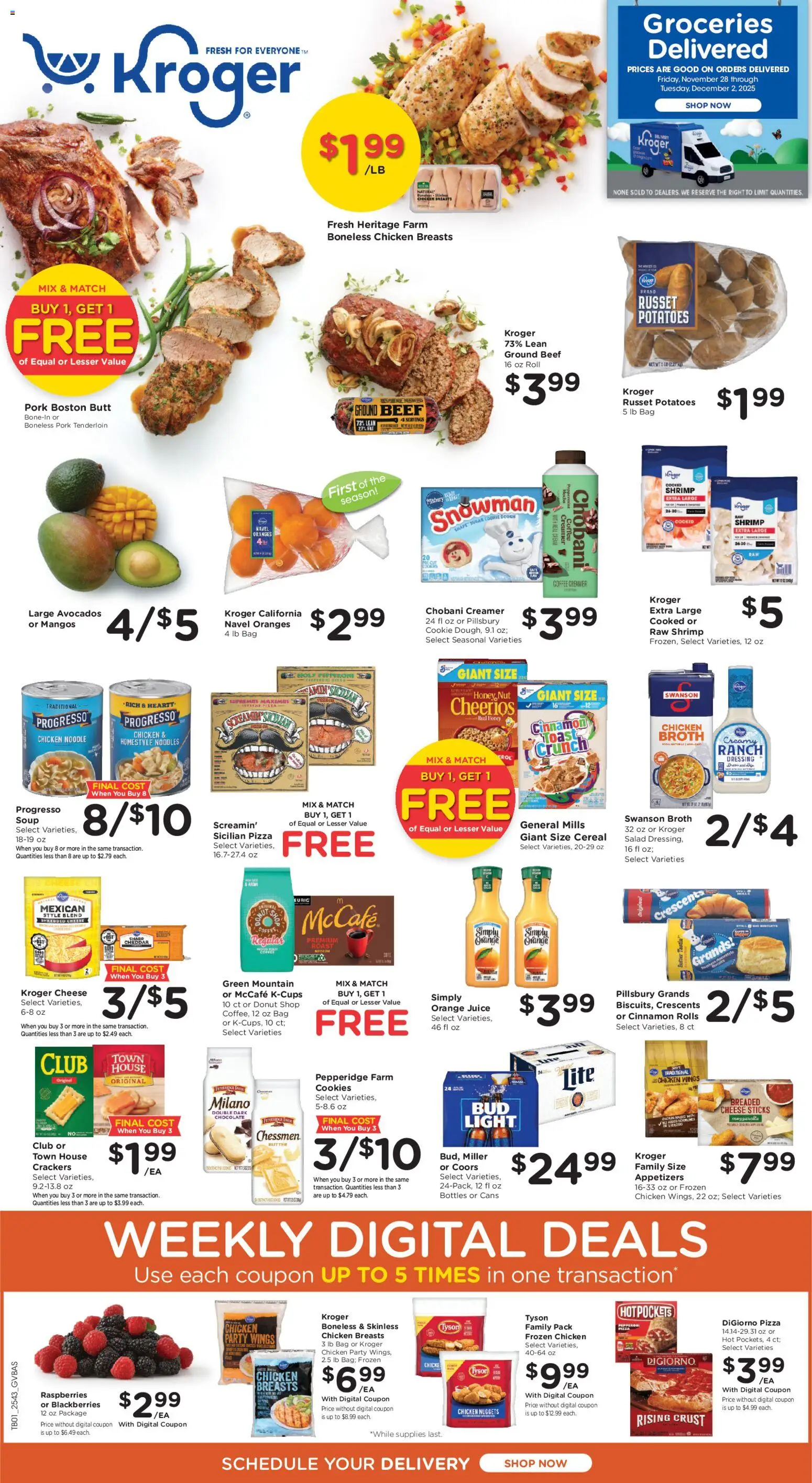 Kroger Ad - page 1- valid from 11/28/2025