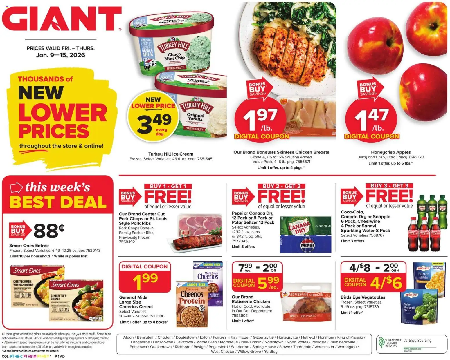 Giant Weekly Ad - page 1- valid from 01/09/2026