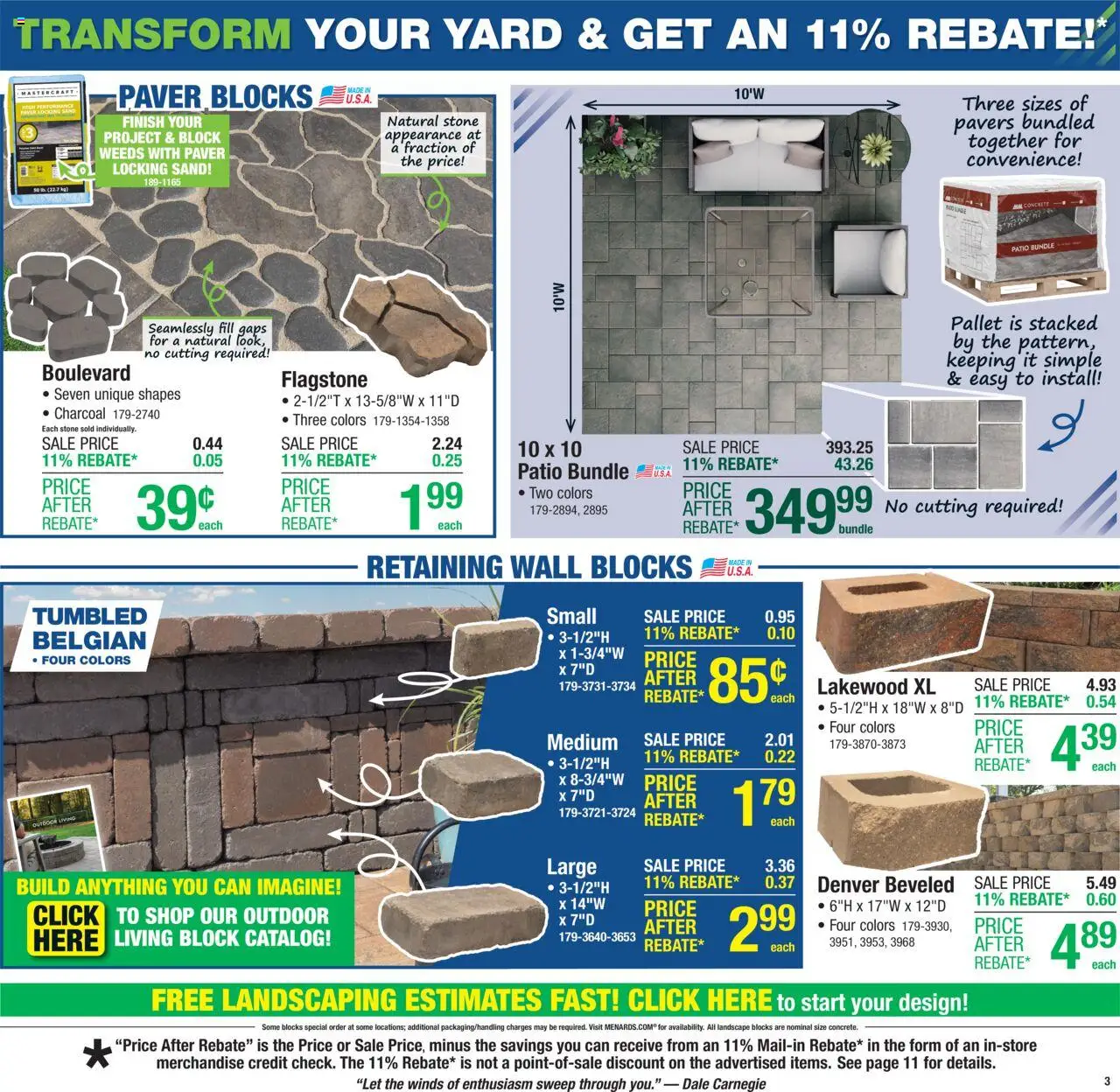 Menards Weekly Ad - page 3- valid from 07/17/2025