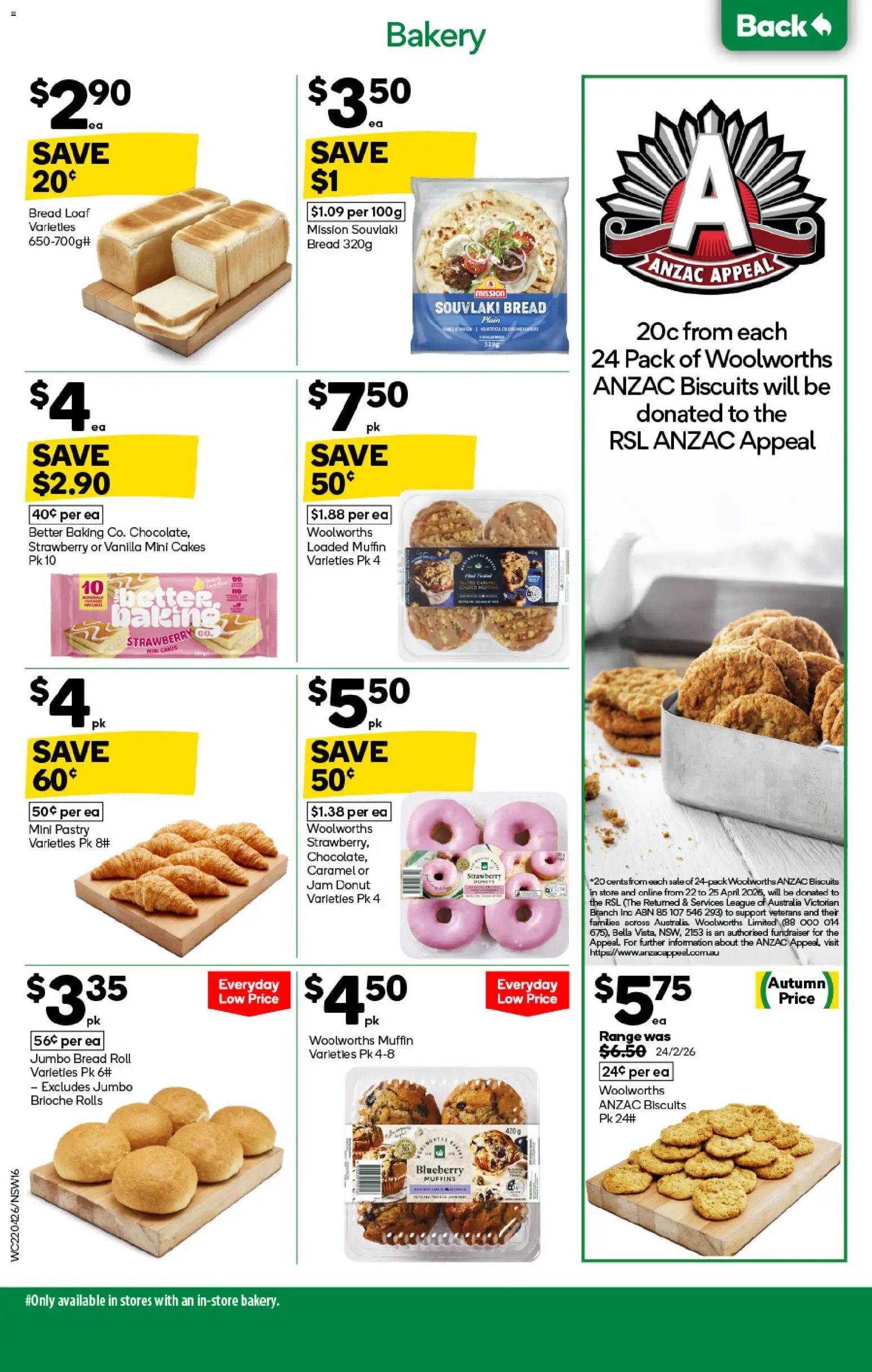 Woolworths catalogue  - page 16- valid from 22/04/2026