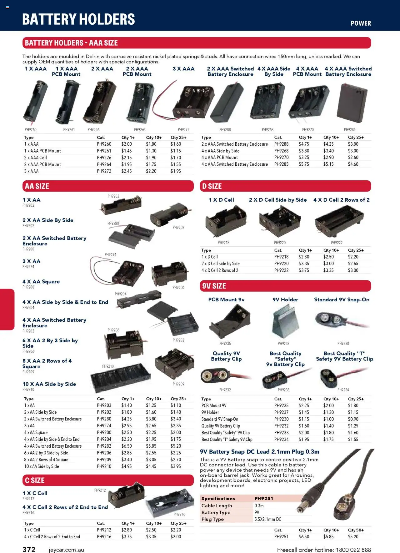 Jaycar Engineering & Scientific Catalogue 2025/2026  - page 372- valid from 09/07/2025