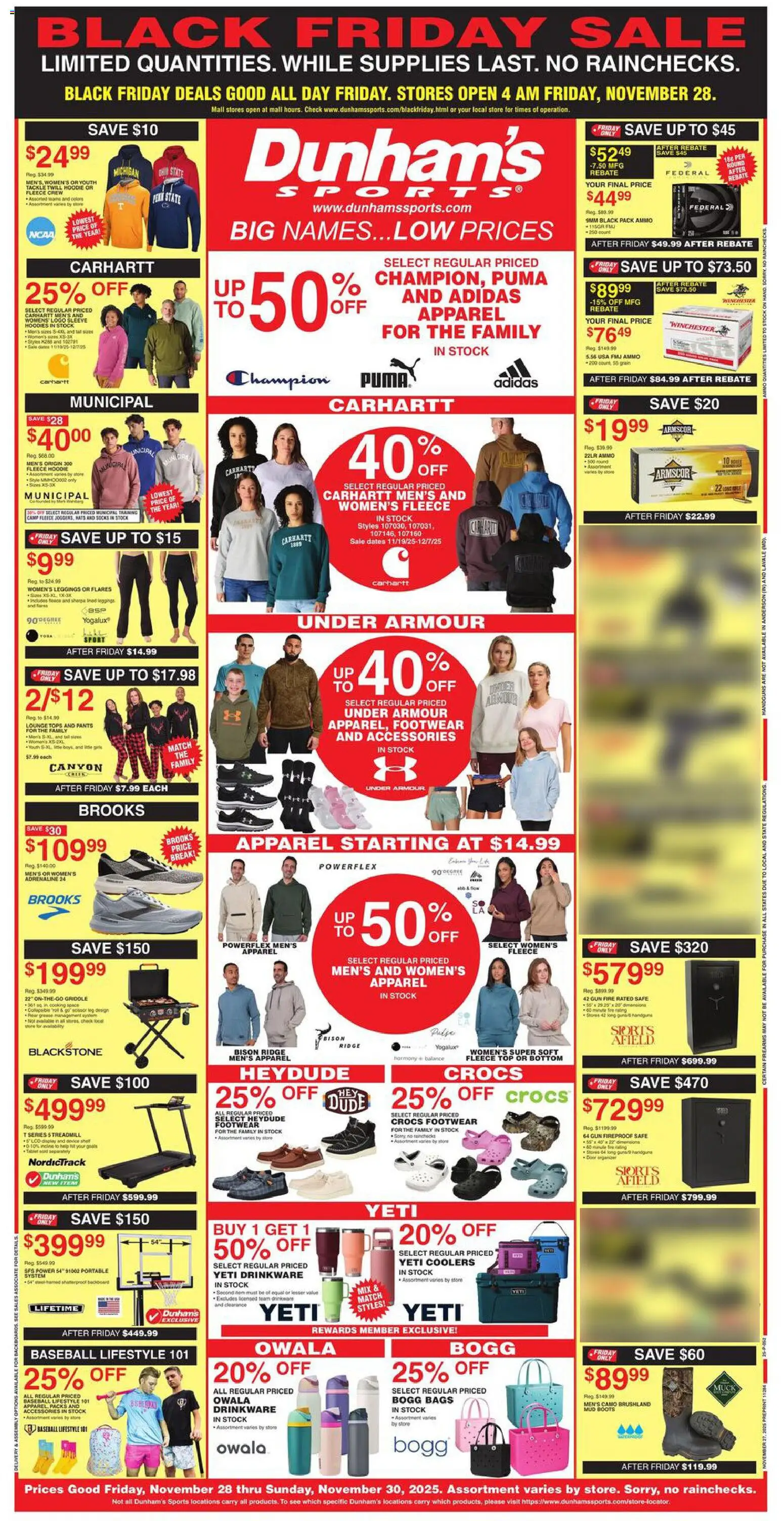 Dunham's Sports Black Friday Sale - page 1- valid from 11/28/2025