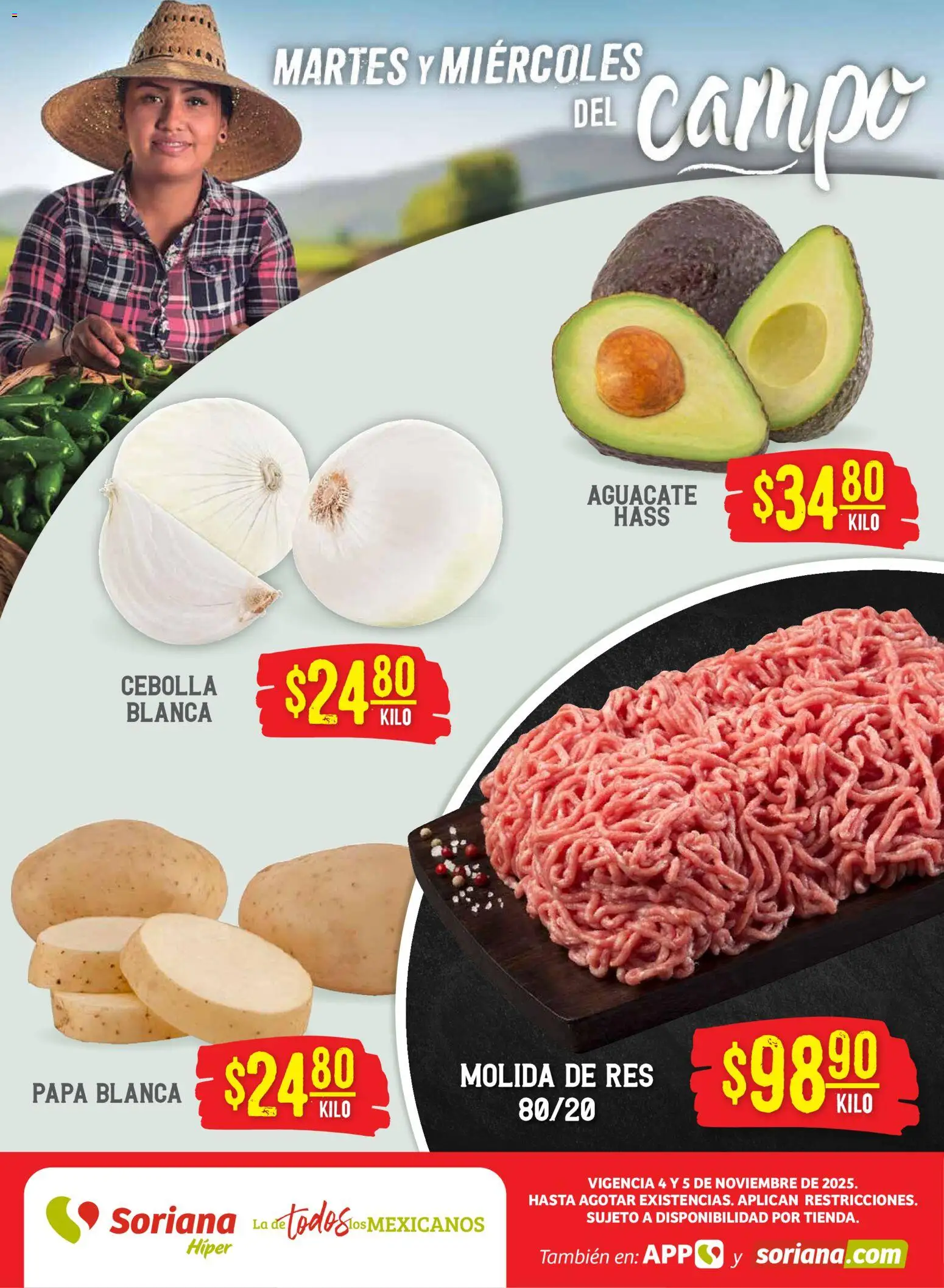 Soriana - Martes y Miércoles del Campo Híper: Nuevo León, Ciudad Victoria y Tampico - página 1- válido desde 04/11/2025