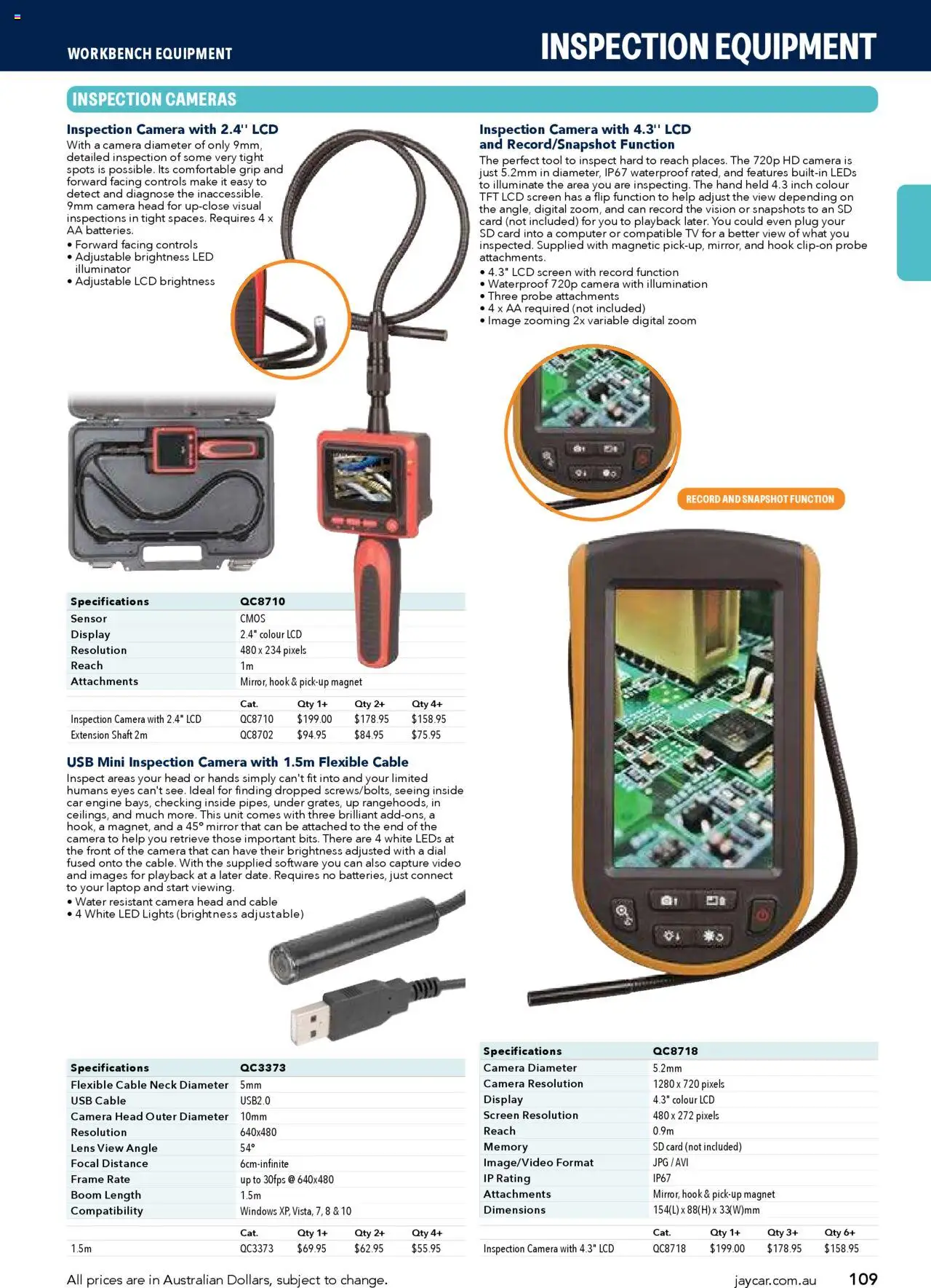Jaycar Engineering & Scientific Catalogue 2025/2026  - page 109- valid from 09/07/2025