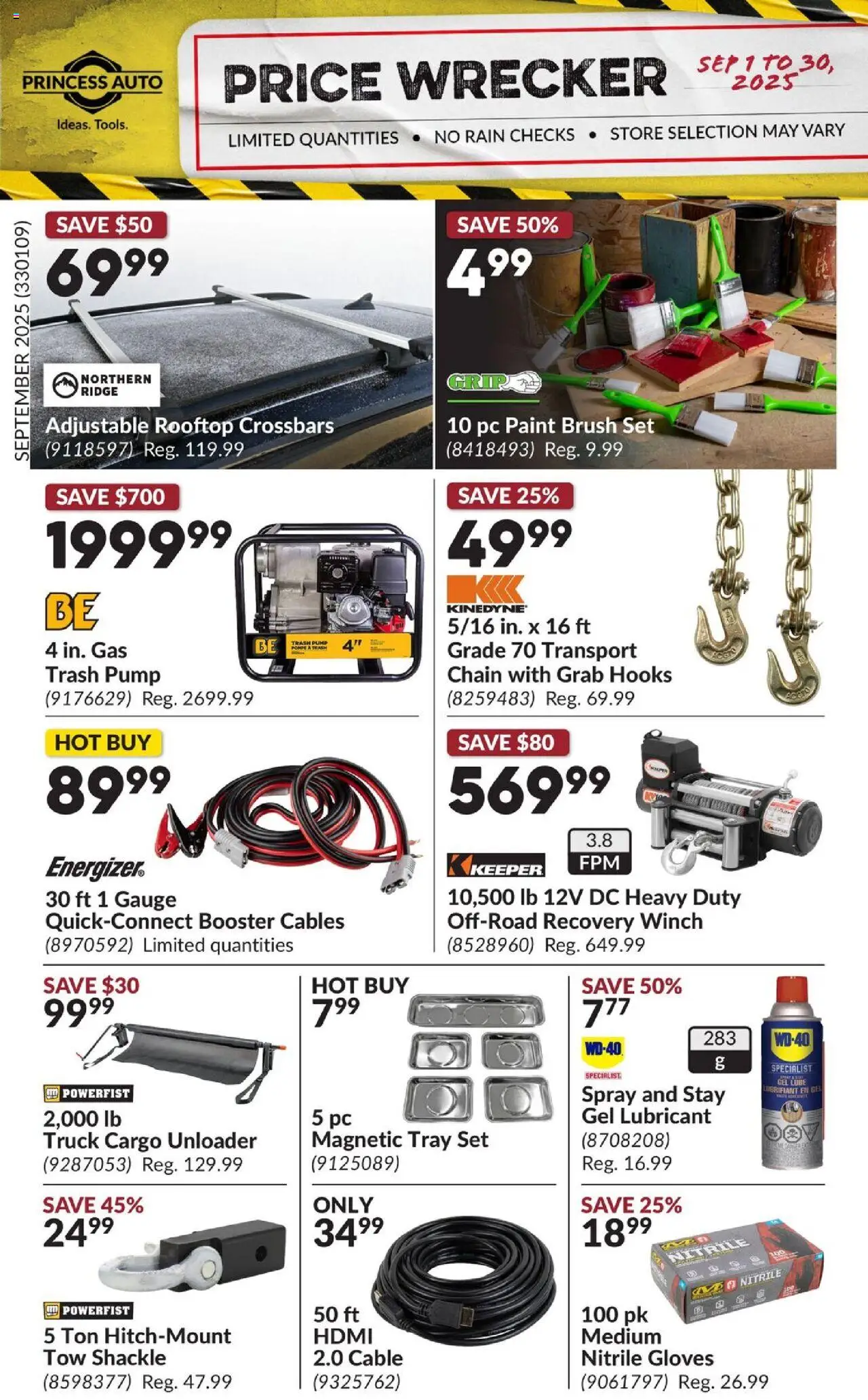 Princess Auto - Price Wrecker - page 1- valid from Sep 1, 2025