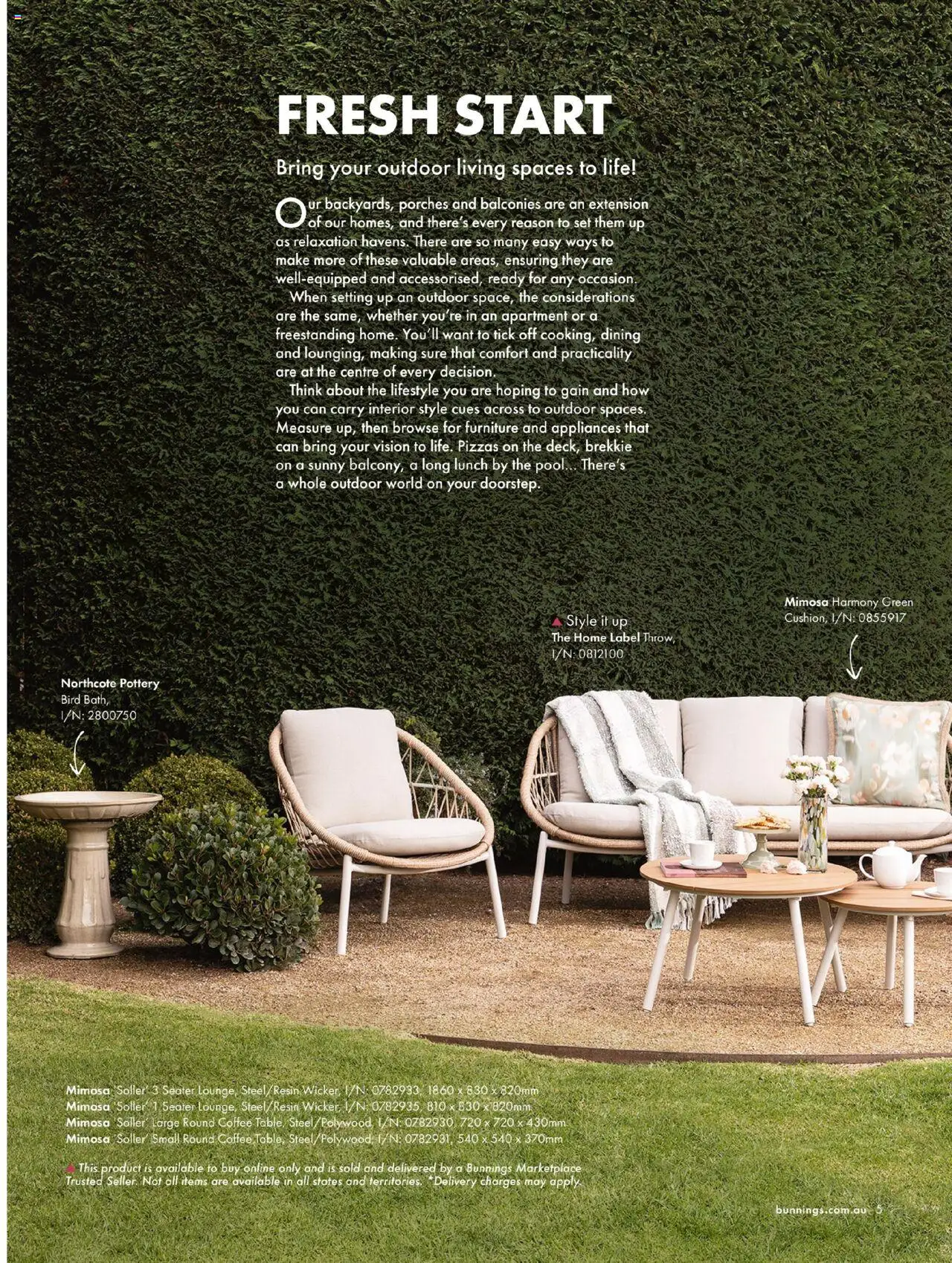 Bunnings Warehouse Outdoor Style Magazine 2025/26 - page 5- valid from 25/08/2025